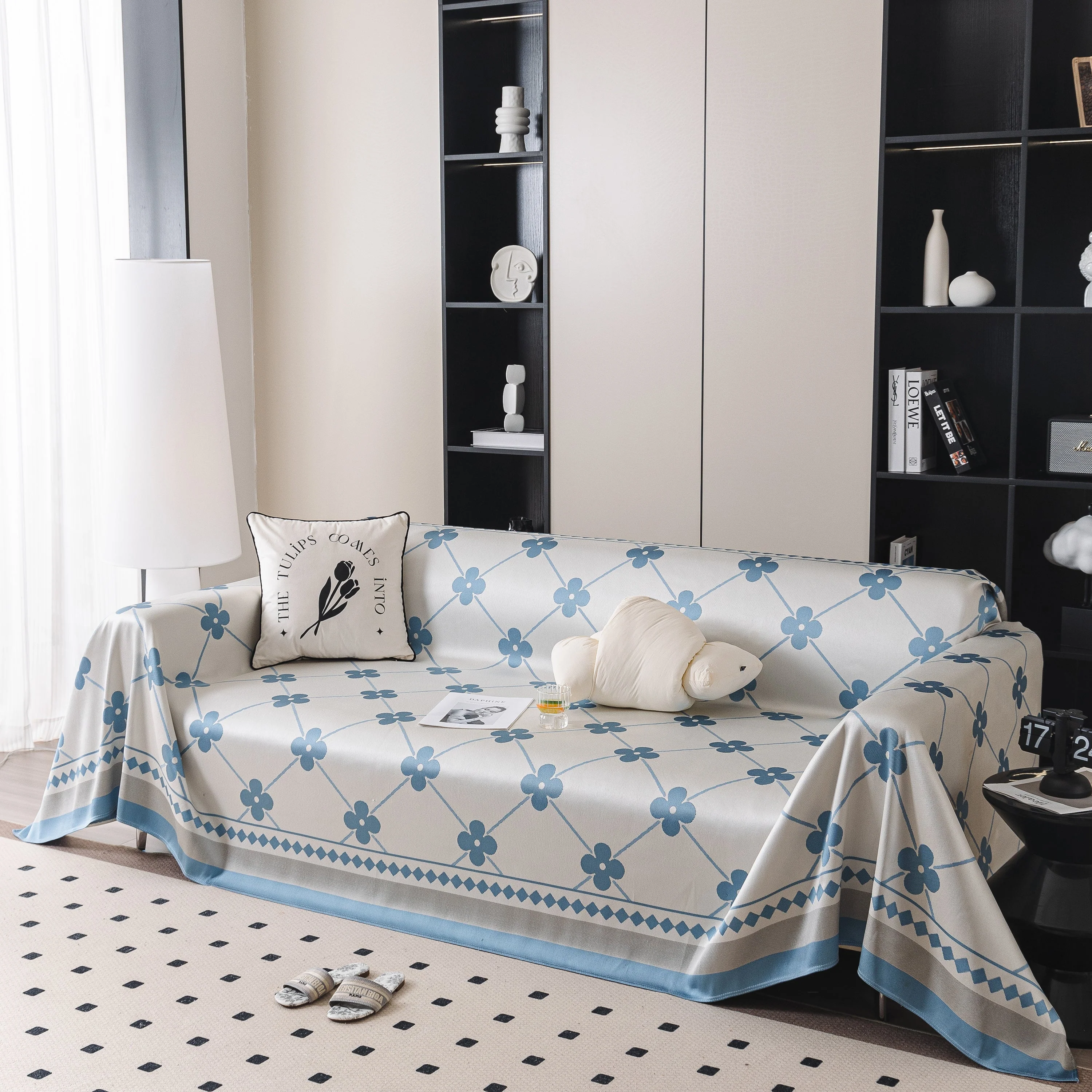 Cooling Four-Leaf Clover Hope Faith Love Luck Summer Comfy Ice Silk Furniture Throw Covers for Sofas - Image 33