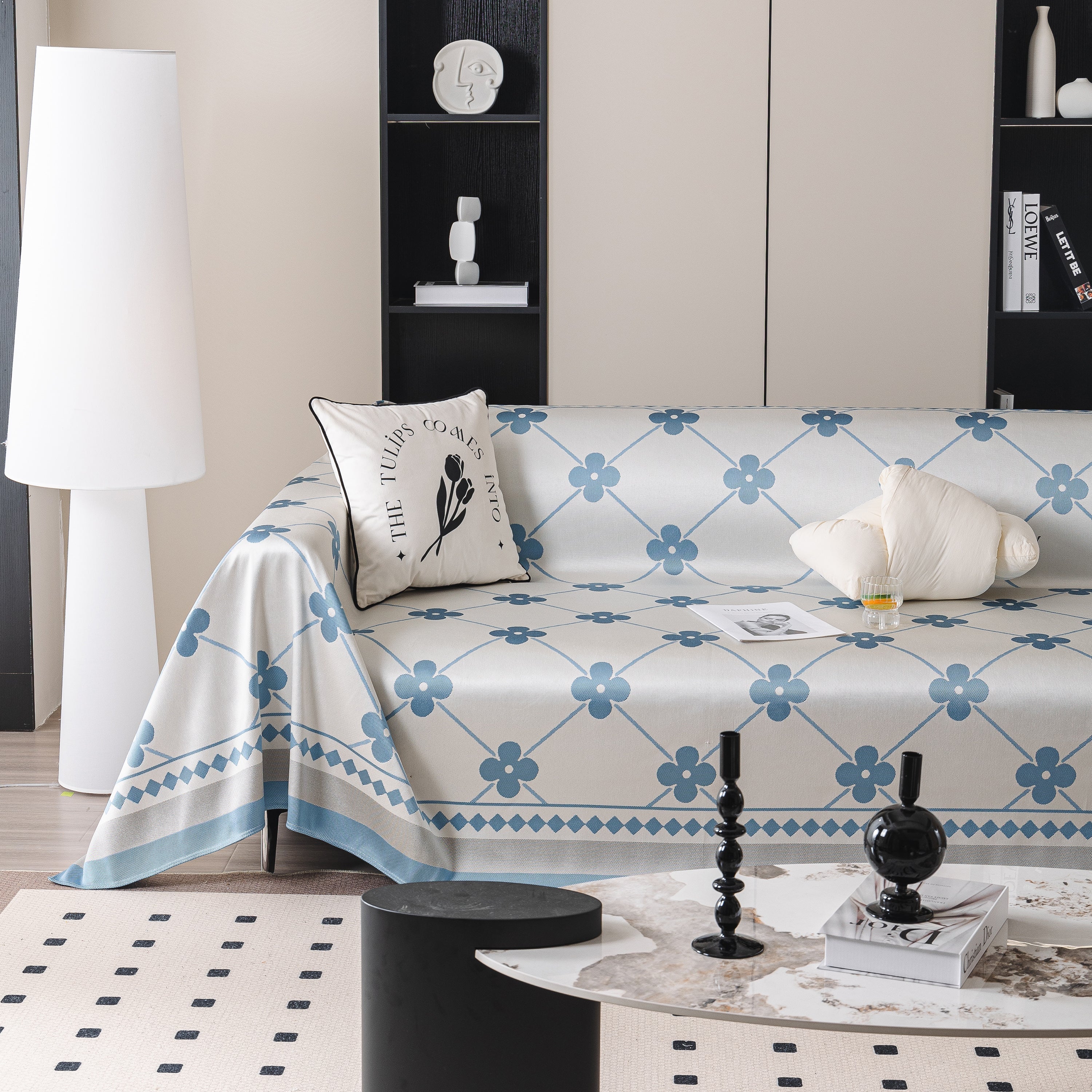 Cooling Four-Leaf Clover Hope Faith Love Luck Summer Comfy Ice Silk Furniture Throw Covers for Sofas - Image 34