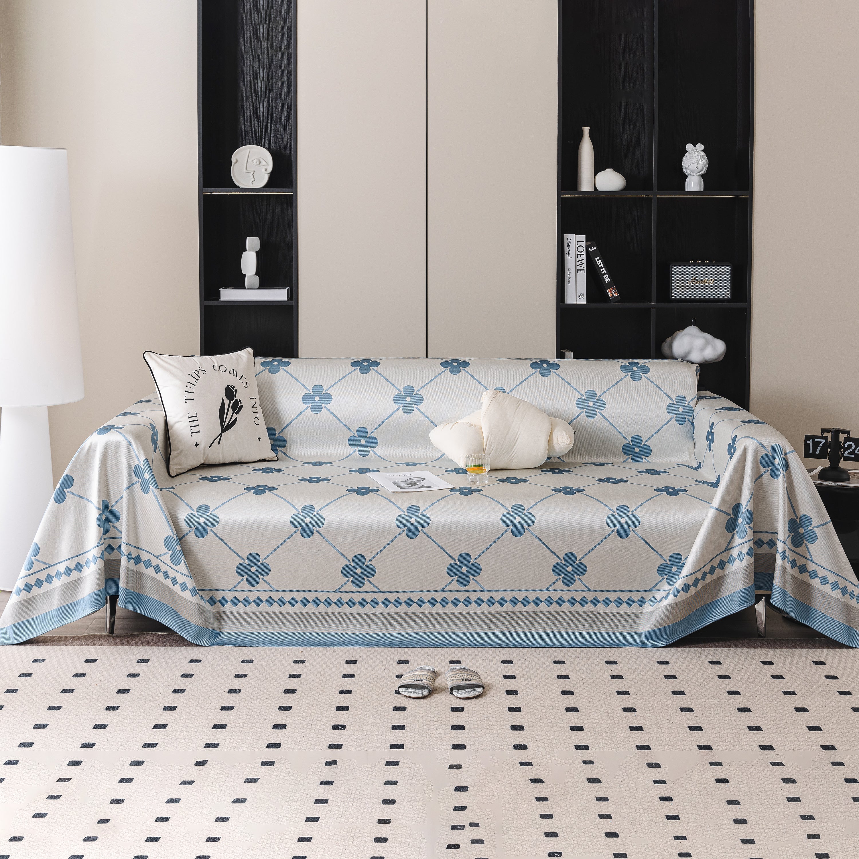 Cooling Four-Leaf Clover Hope Faith Love Luck Summer Comfy Ice Silk Furniture Throw Covers for Sofas - Image 35