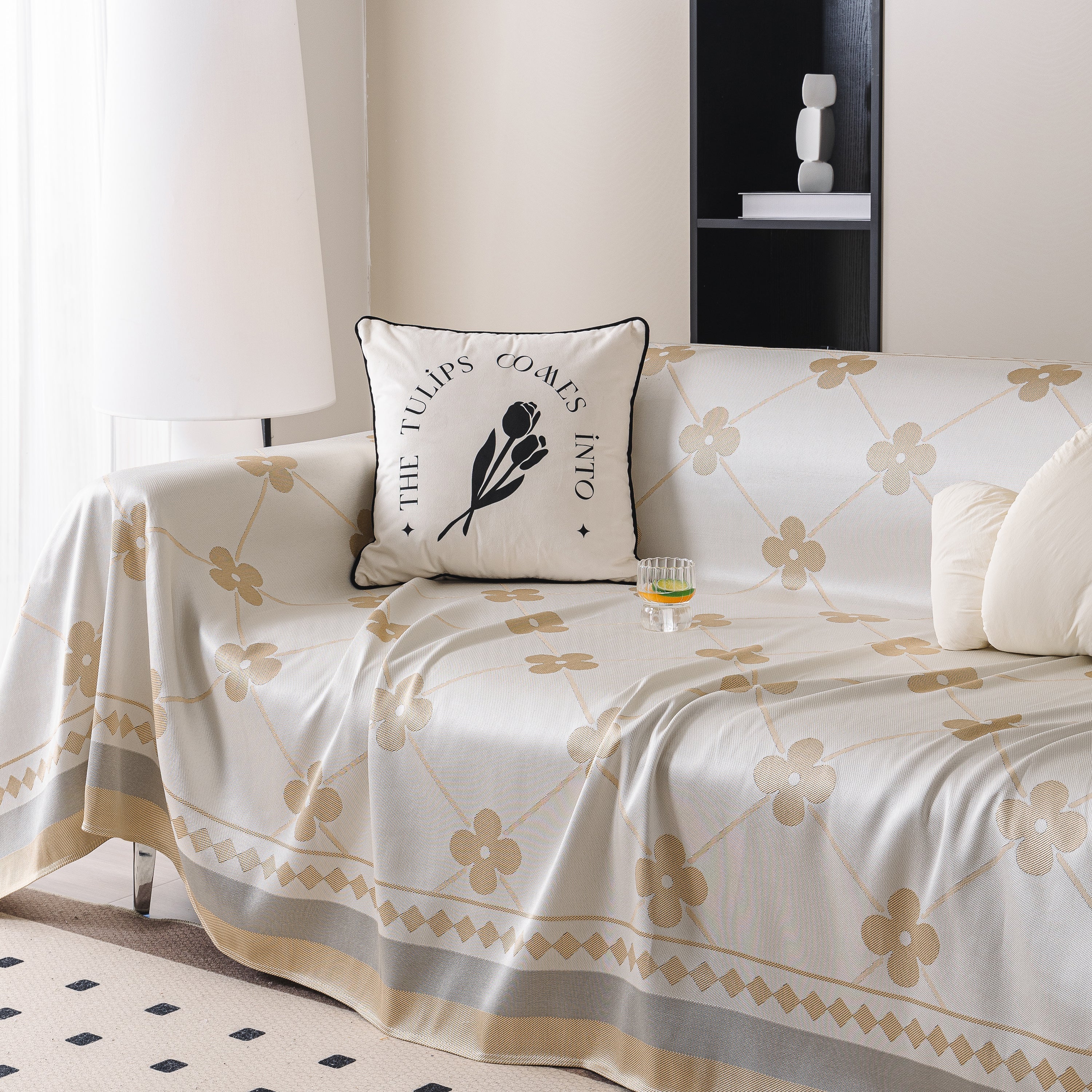 Cooling Four-Leaf Clover Hope Faith Love Luck Summer Comfy Ice Silk Furniture Throw Covers for Sofas - Image 45