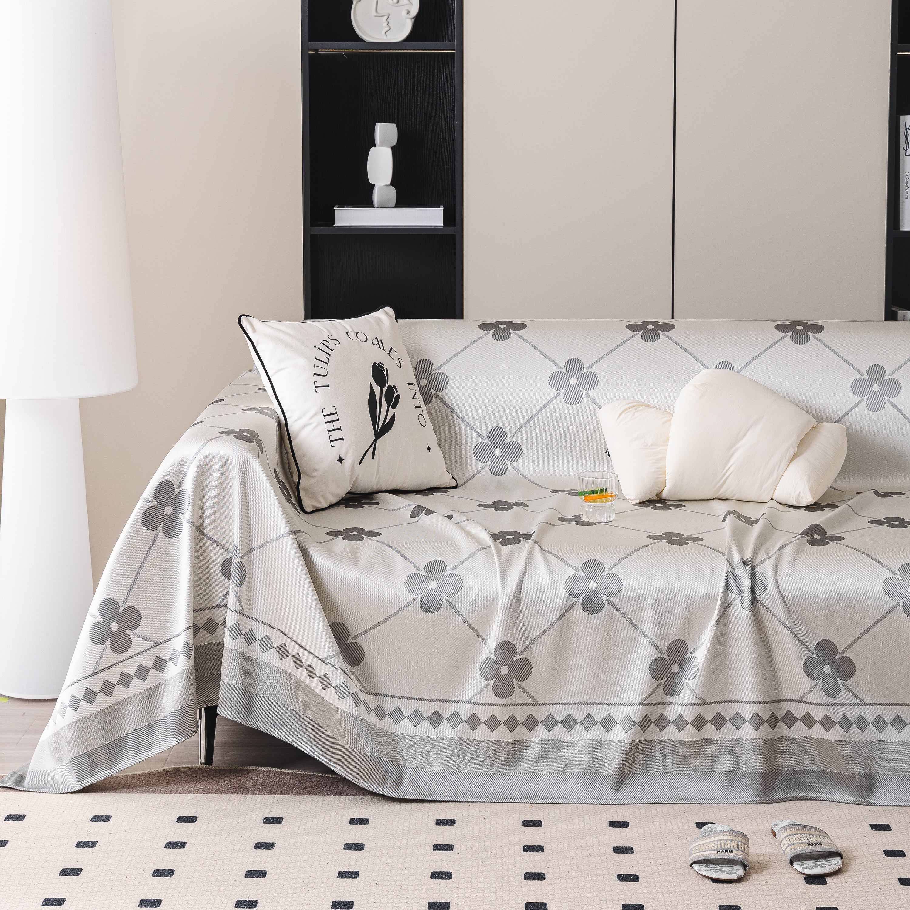 Cooling Four-Leaf Clover Hope Faith Love Luck Summer Comfy Ice Silk Furniture Throw Covers for Sofas - Image 81