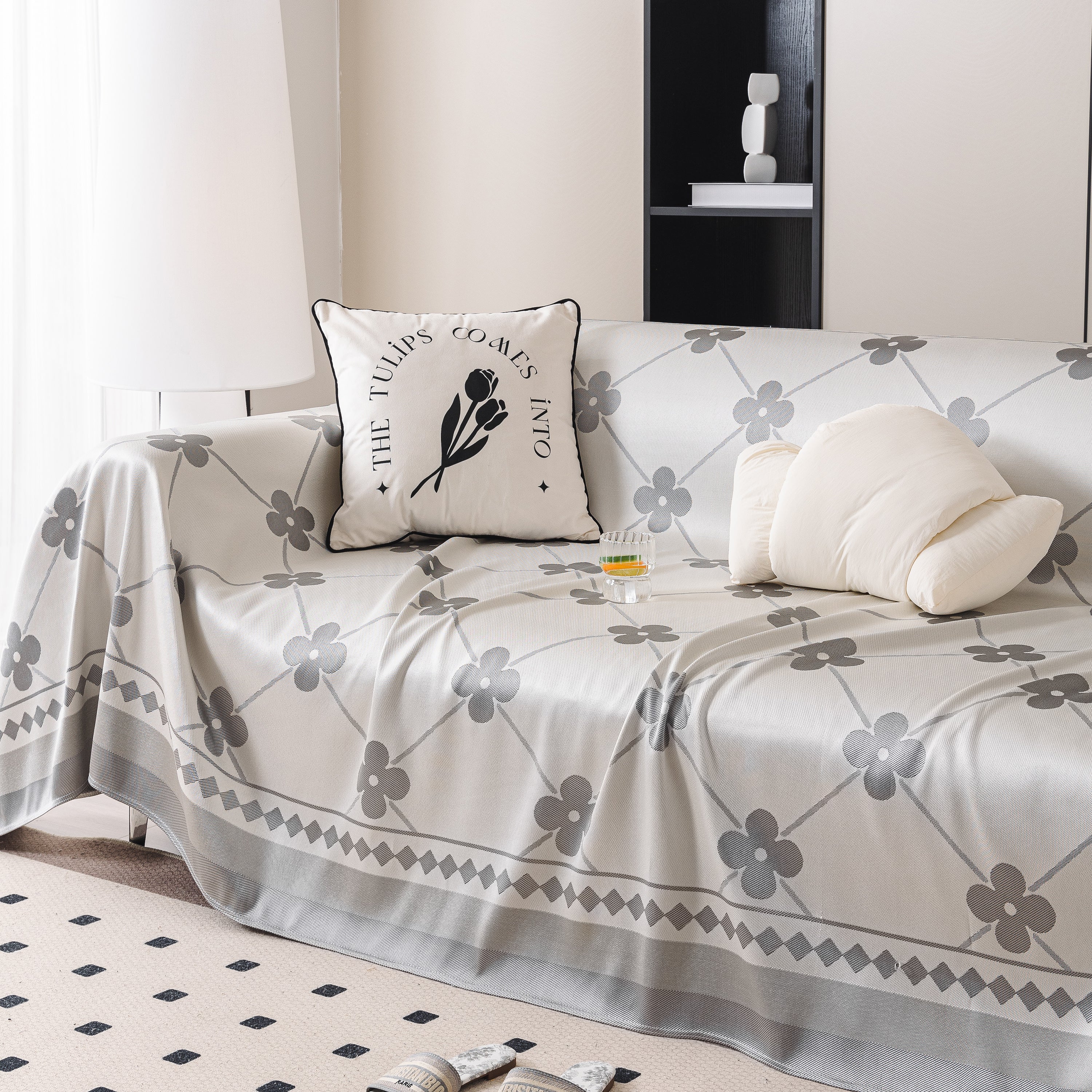 Cooling Four-Leaf Clover Hope Faith Love Luck Summer Comfy Ice Silk Furniture Throw Covers for Sofas - Image 82