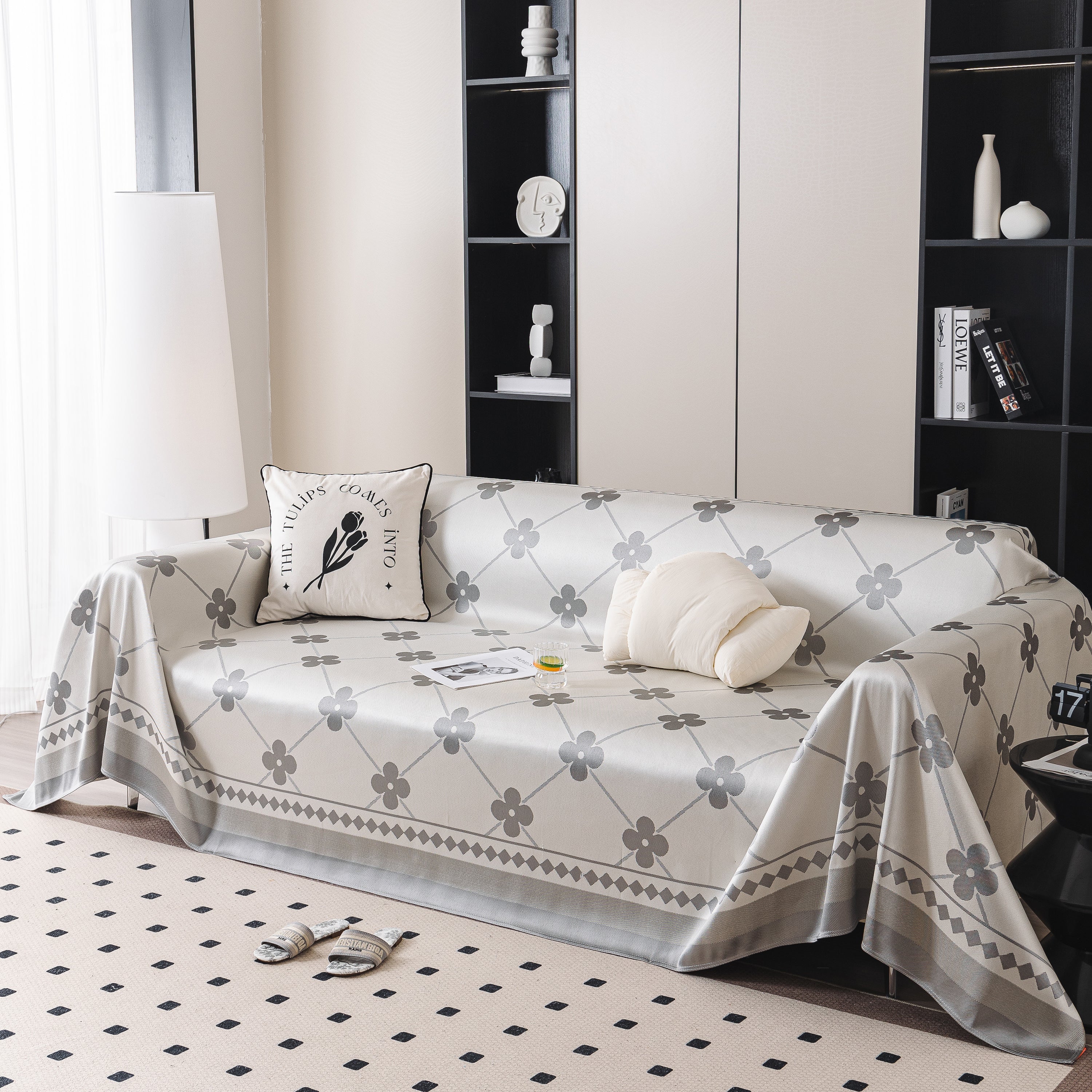 Cooling Four-Leaf Clover Hope Faith Love Luck Summer Comfy Ice Silk Furniture Throw Covers for Sofas - Image 89