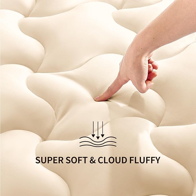 Cooling Mattress Pad Beige for Hot Sleepers - Image 4