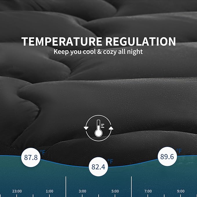 Cooling Mattress Pad Black  for Hot Sleepers - Image 3