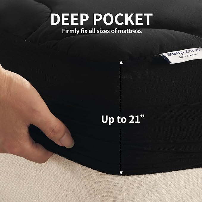 Cooling Mattress Pad Black  for Hot Sleepers - Image 5