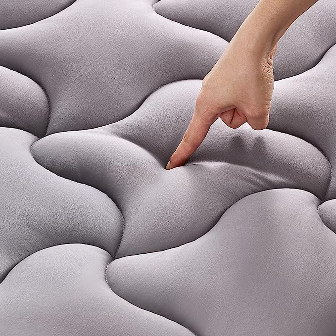 Cooling Mattress Pad Grey for Hot Sleepers - Image 2