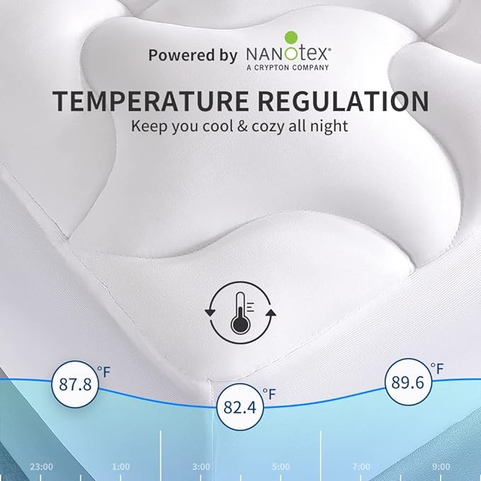 Cooling Mattress Pad White for Hot Sleepers - Image 3