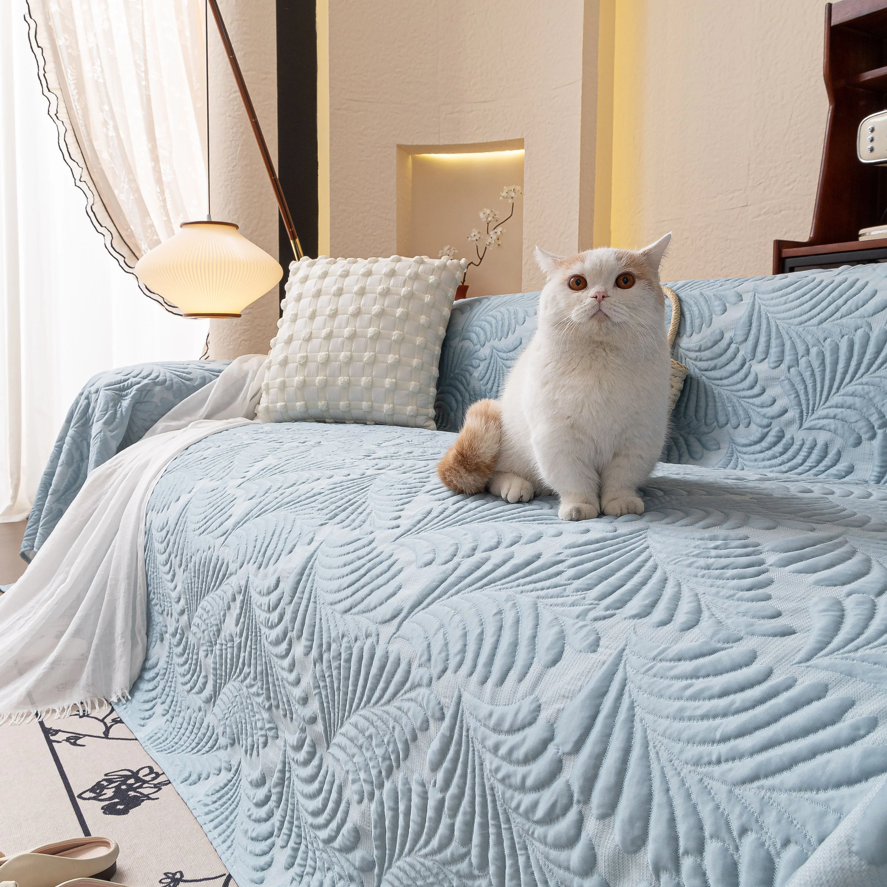 Cooling Quilted Non-Slip Furniture Protector for Pets & Kids, Washable Sofa Slipcover - Image 10