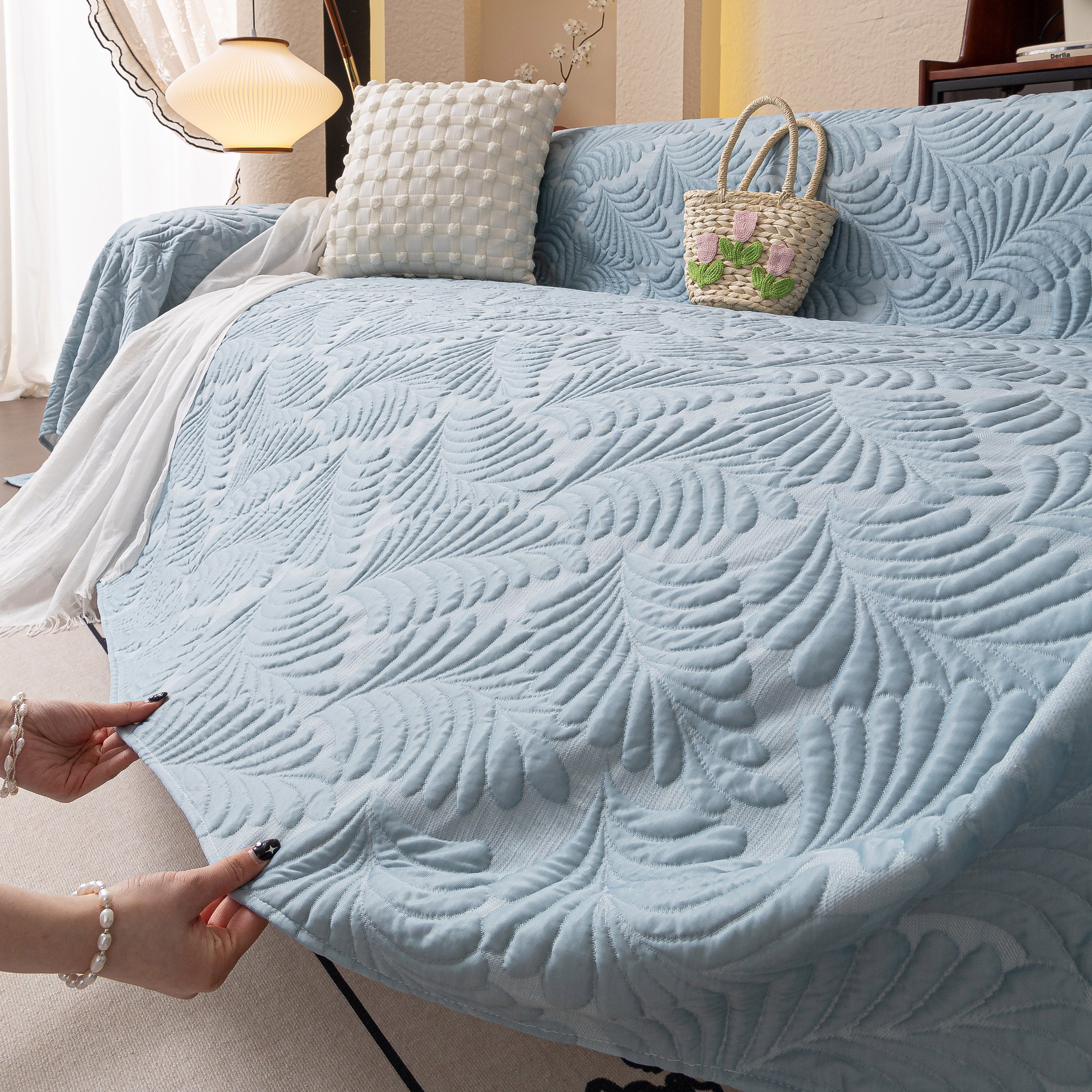 Cooling Quilted Non-Slip Furniture Protector for Pets & Kids, Washable Sofa Slipcover - Image 11