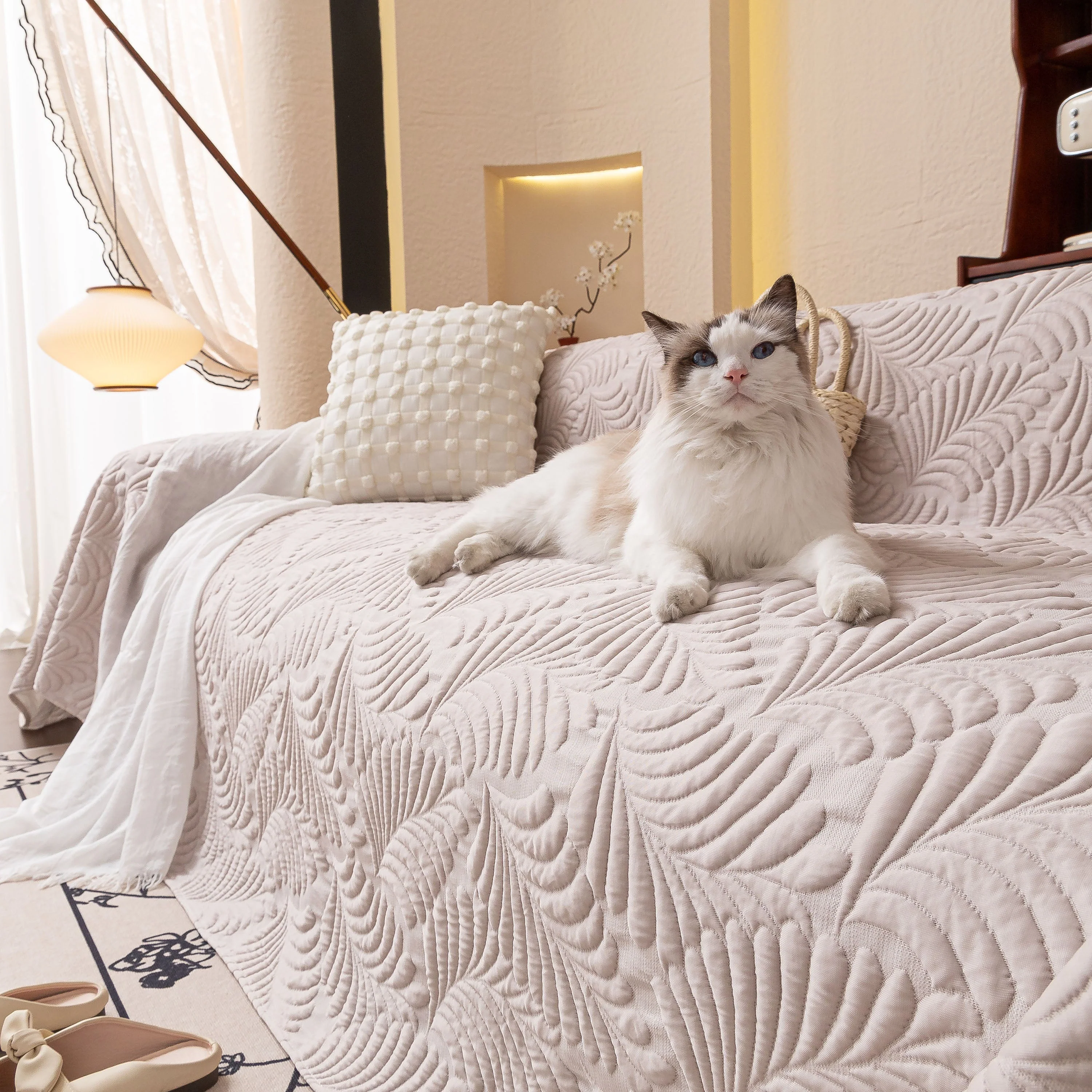 Cooling Quilted Non-Slip Furniture Protector for Pets & Kids, Washable Sofa Slipcover - Image 30