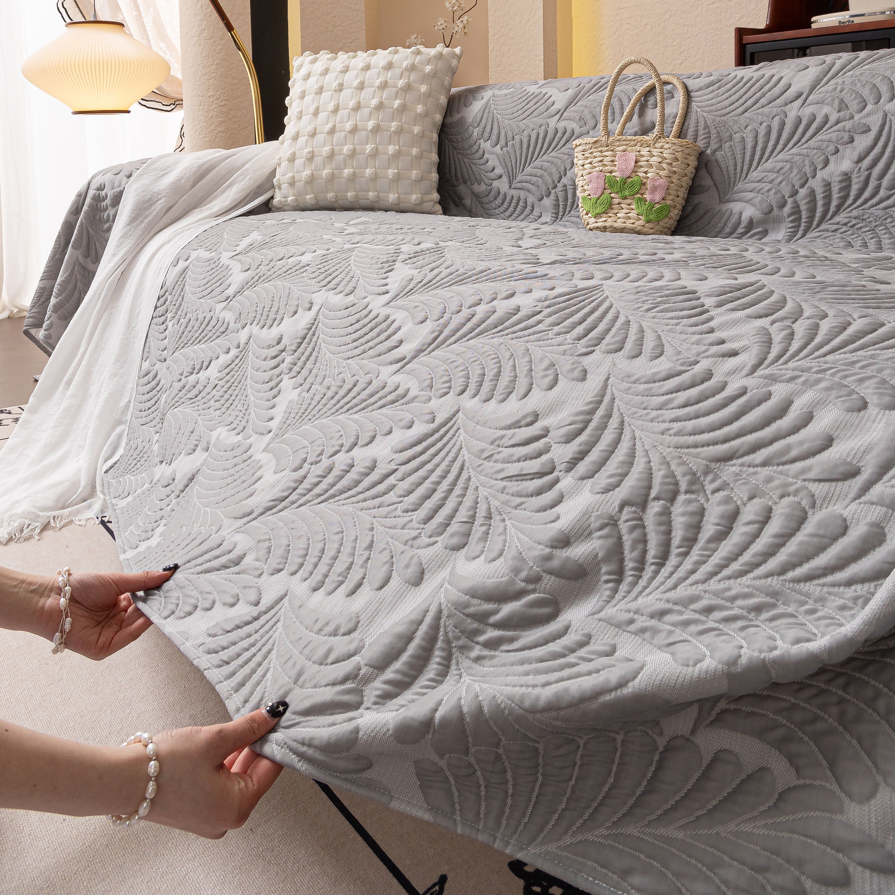 Cooling Quilted Non-Slip Furniture Protector for Pets & Kids, Washable Sofa Slipcover - Image 50