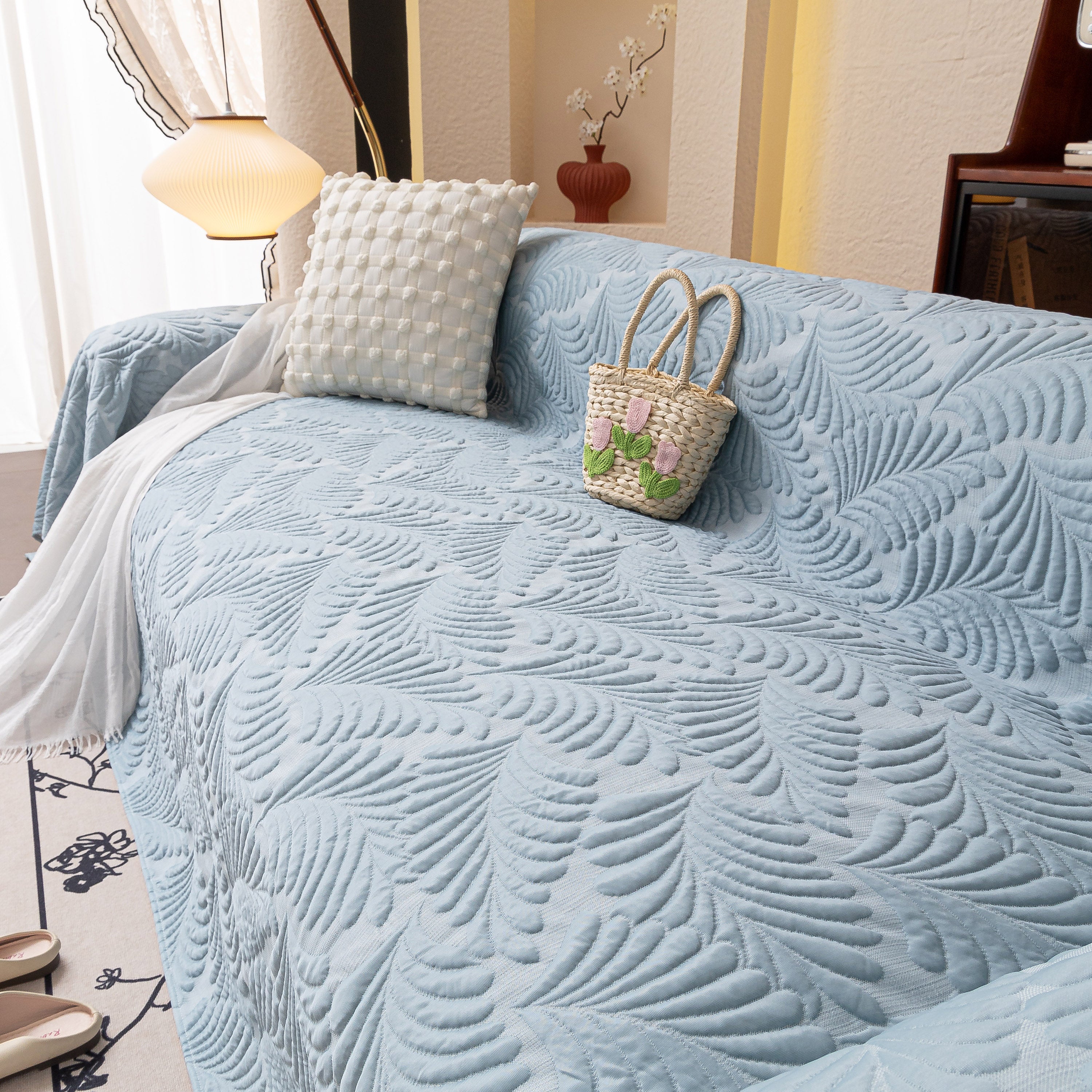 Cooling Quilted Non-Slip Furniture Protector for Pets & Kids, Washable Sofa Slipcover - Image 6
