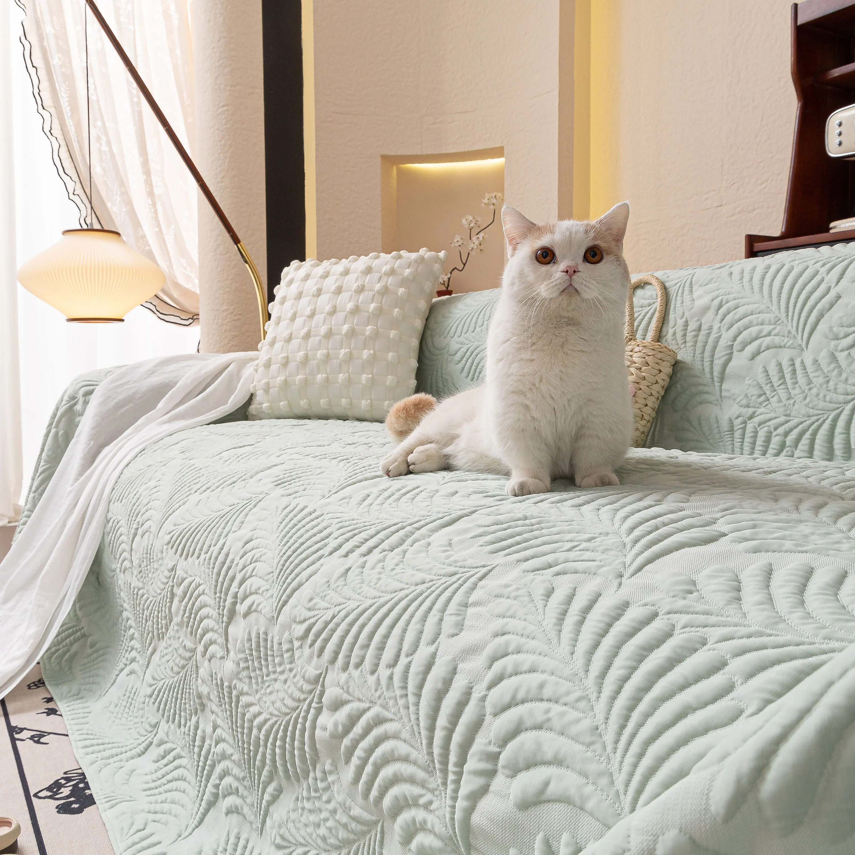 Cooling Quilted Non-Slip Furniture Protector for Pets & Kids, Washable Sofa Slipcover - Image 68