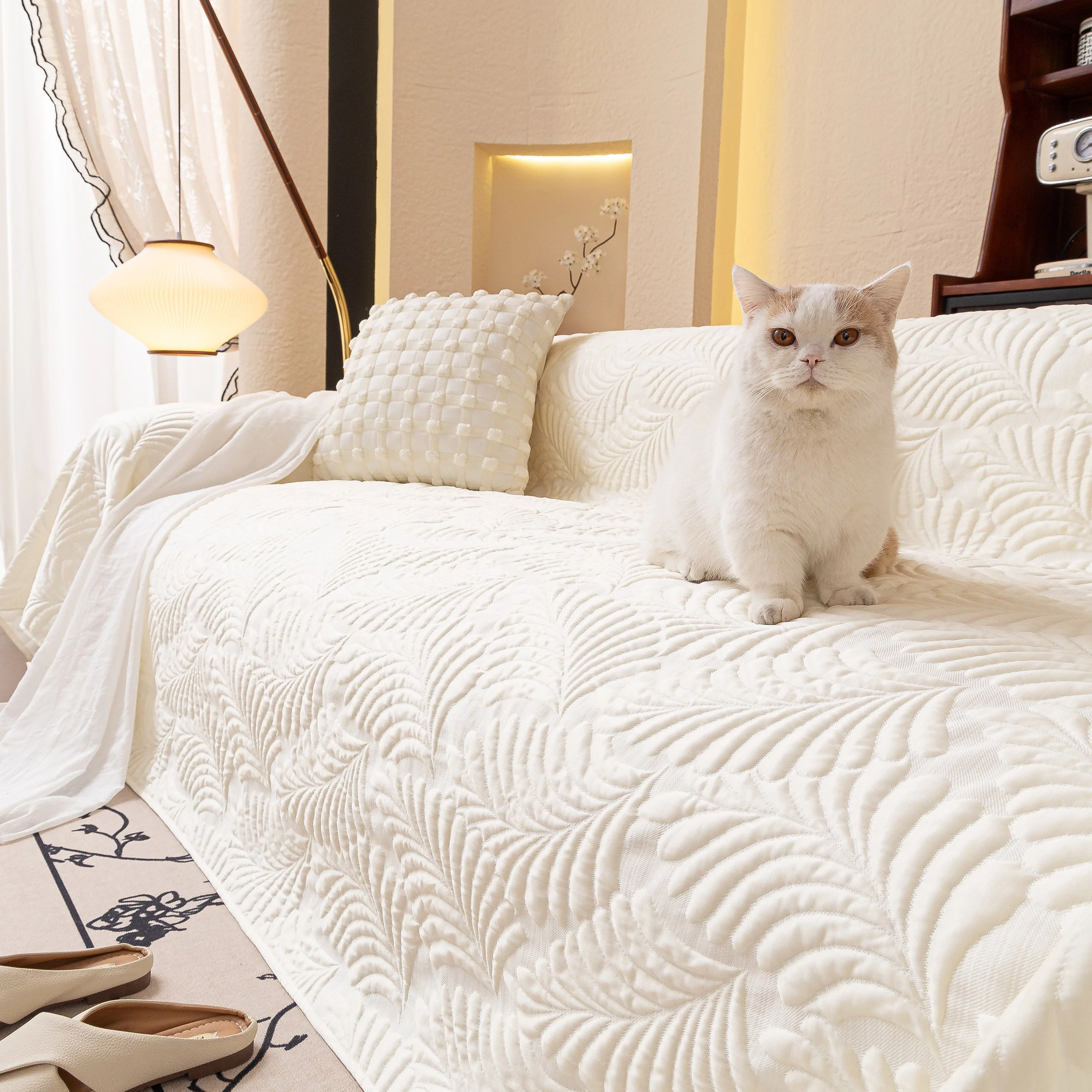 Cooling Quilted Non-Slip Furniture Protector for Pets & Kids, Washable Sofa Slipcover - Image 87