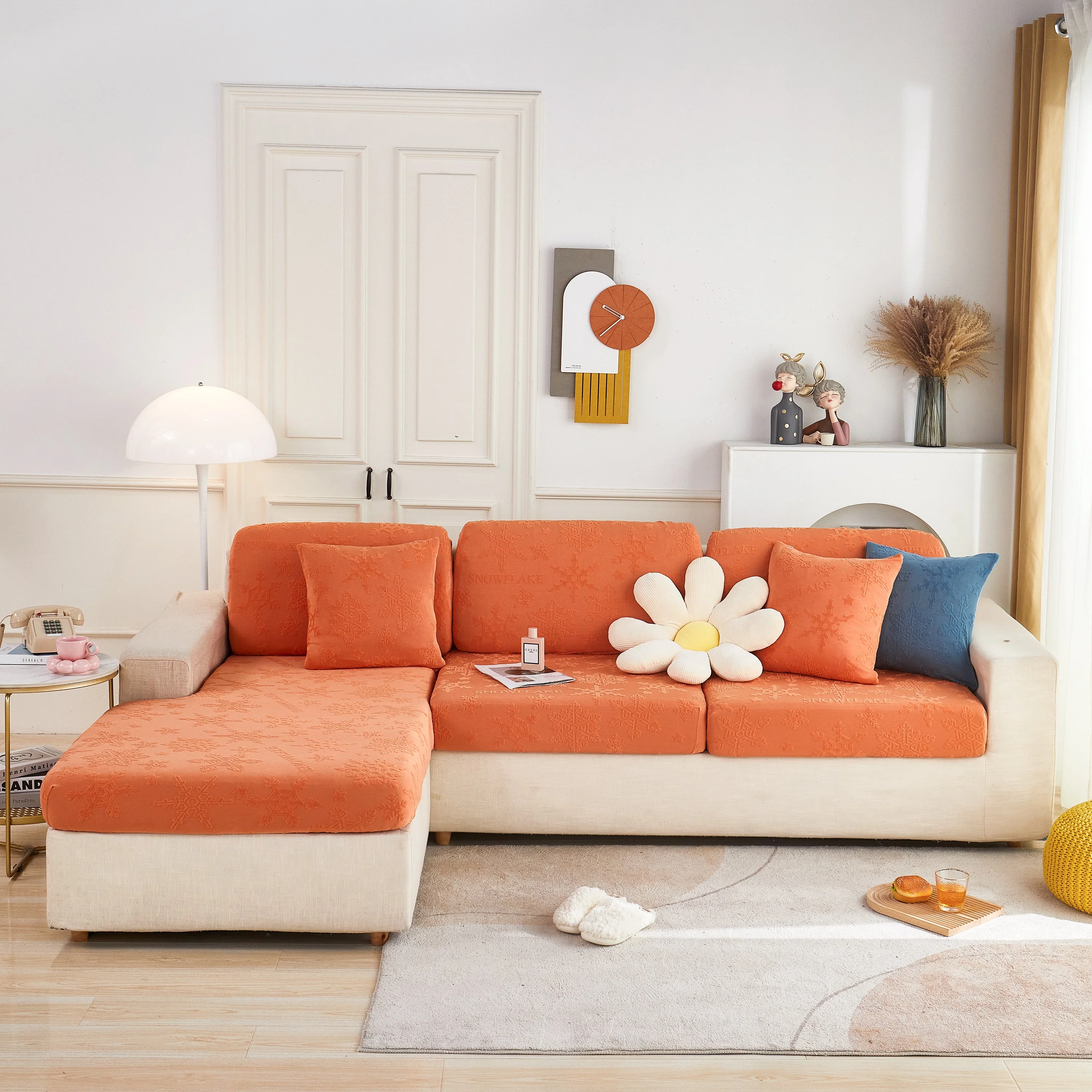 Cooling Silk Fabric Stretchable Cushion Cover, Non-Slip Furniture Protector for Kids, Chaise Lounge Cushion Covers - Image 11