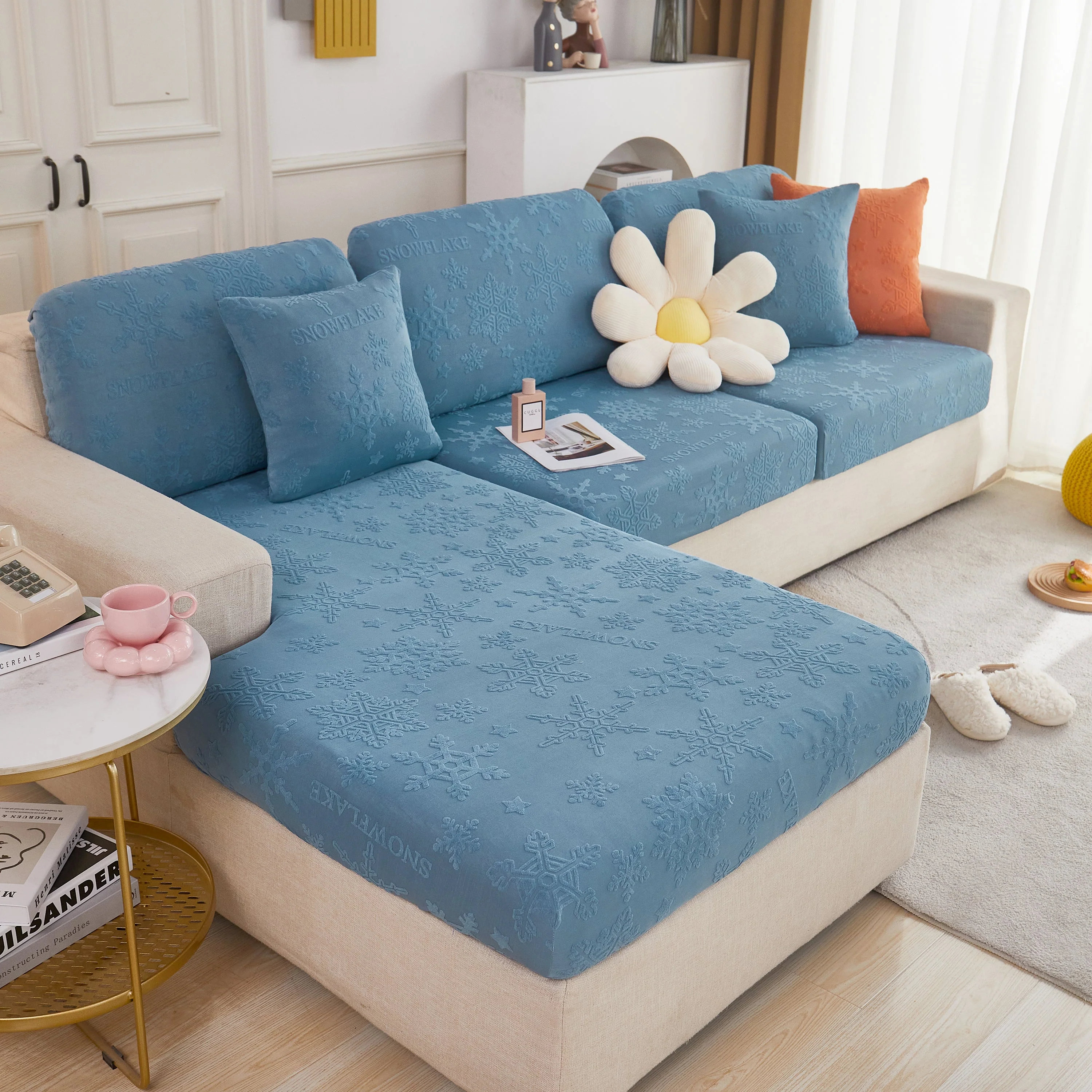 Cooling Silk Fabric Stretchable Cushion Cover, Non-Slip Furniture Protector for Kids, Chaise Lounge Cushion Covers - Image 12