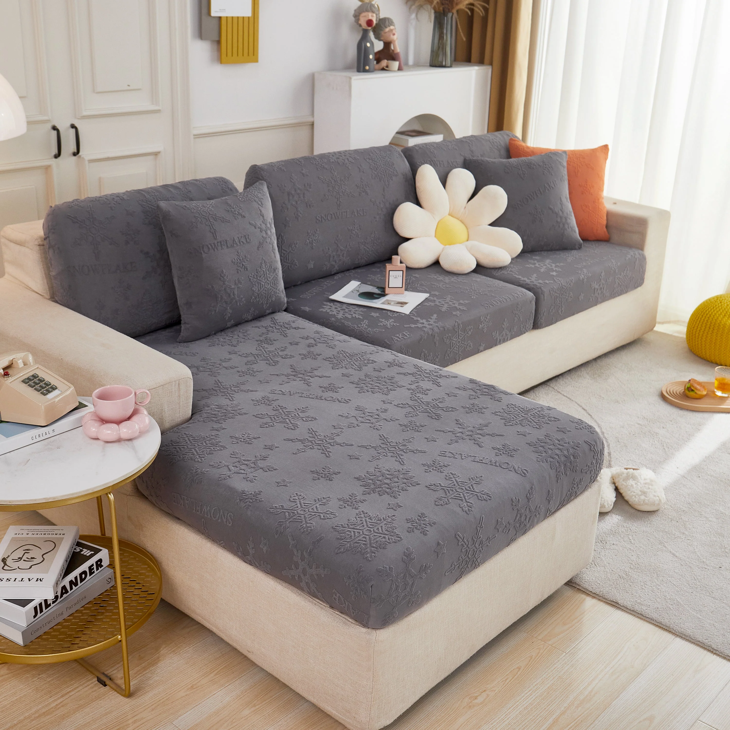 Cooling Silk Fabric Stretchable Cushion Cover, Non-Slip Furniture Protector for Kids, Chaise Lounge Cushion Covers - Image 15