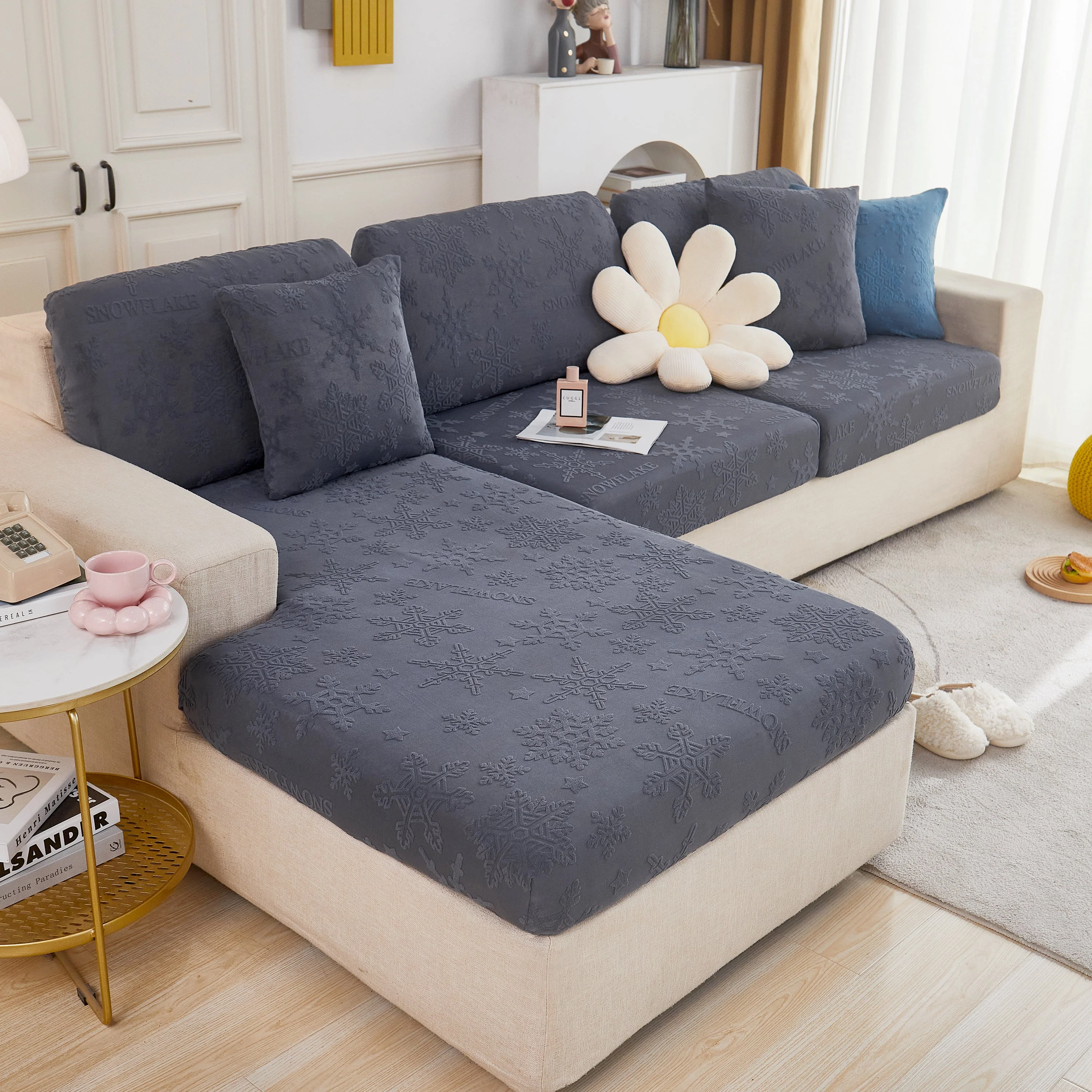 Cooling Silk Fabric Stretchable Cushion Cover, Non-Slip Furniture Protector for Kids, Chaise Lounge Cushion Covers - Image 16