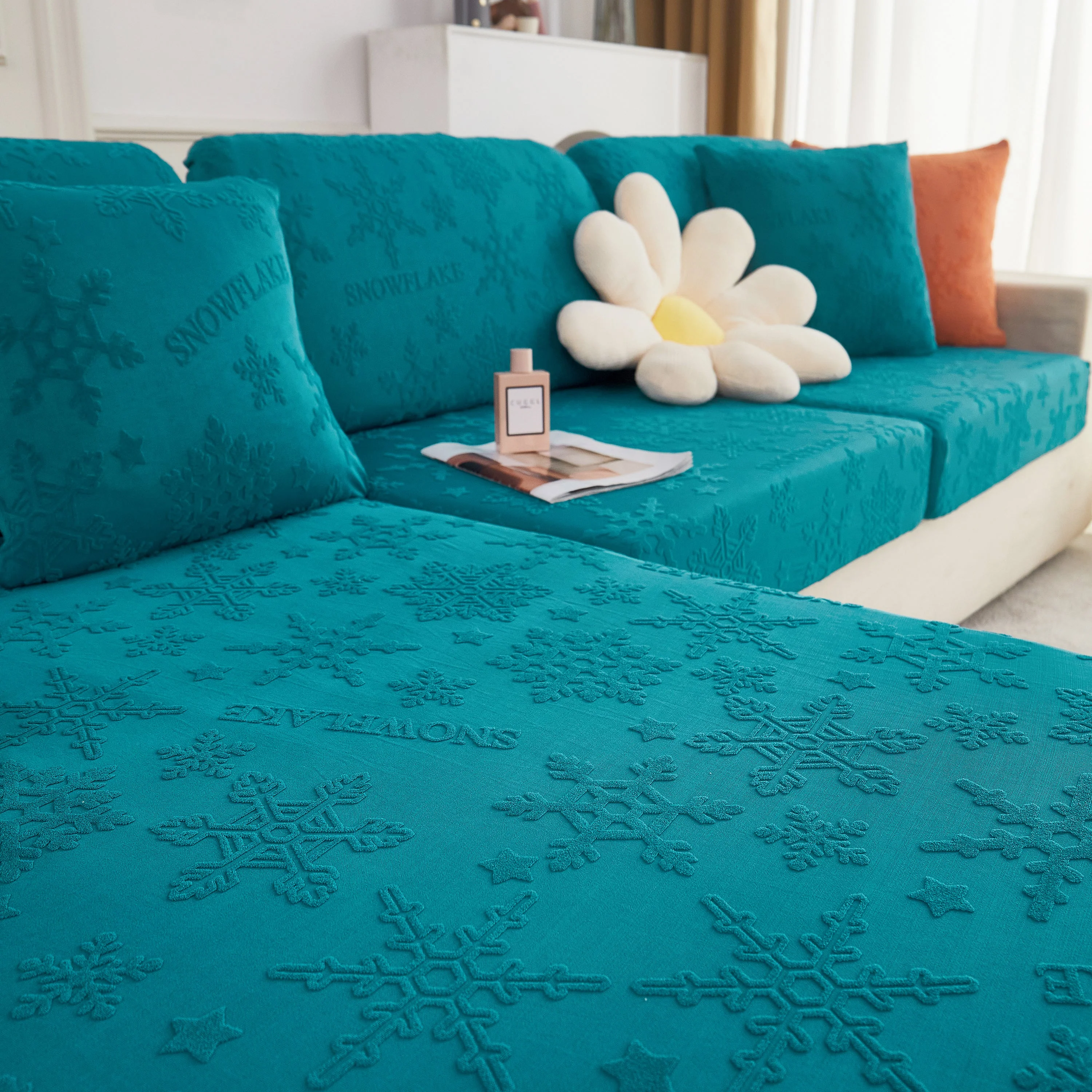 Cooling Silk Fabric Stretchable Cushion Cover, Non-Slip Furniture Protector for Kids, Chaise Lounge Cushion Covers - Image 20