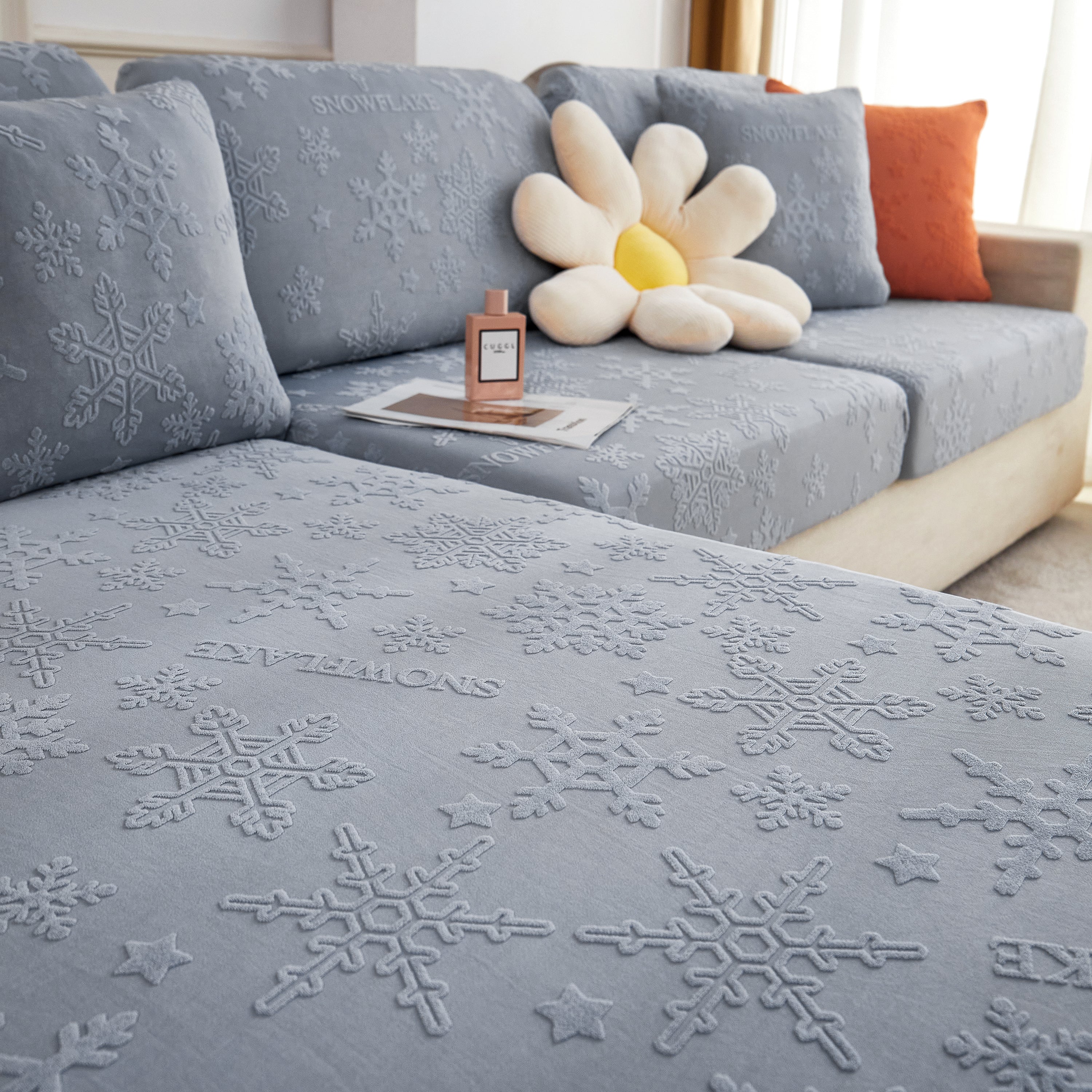 Cooling Silk Fabric Stretchable Cushion Cover, Non-Slip Furniture Protector for Kids, Chaise Lounge Cushion Covers - Image 29