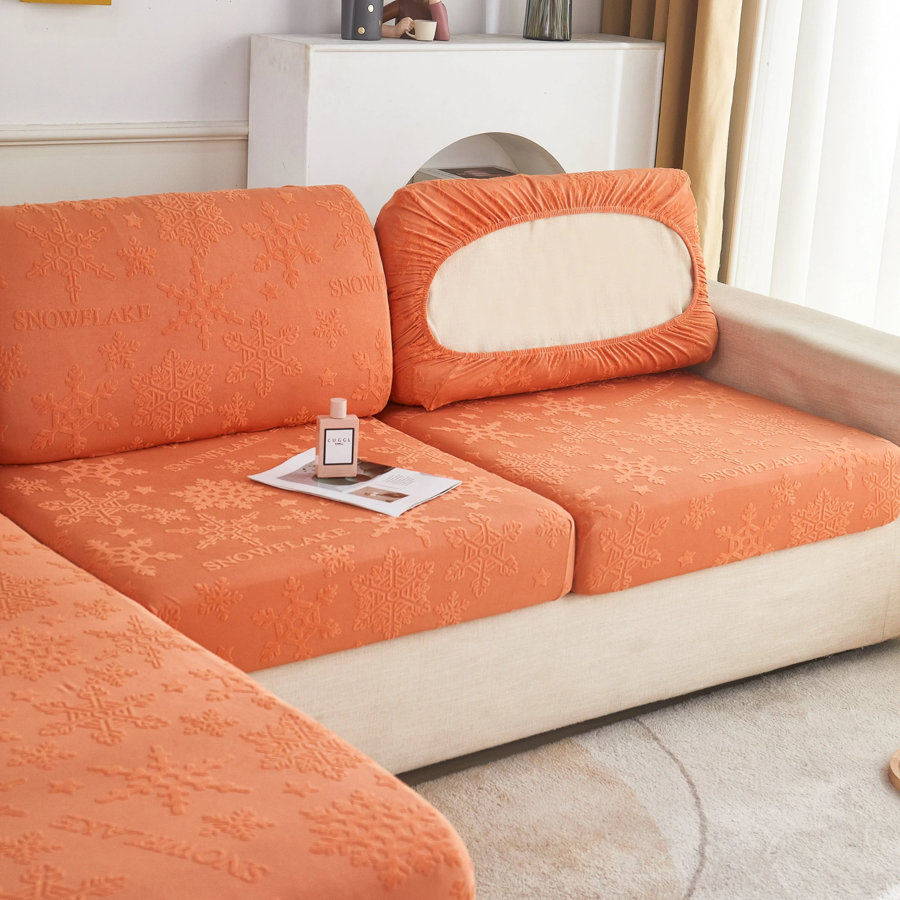 Cooling Silk Fabric Stretchable Cushion Cover, Non-Slip Furniture Protector for Kids, Chaise Lounge Cushion Covers - Image 32