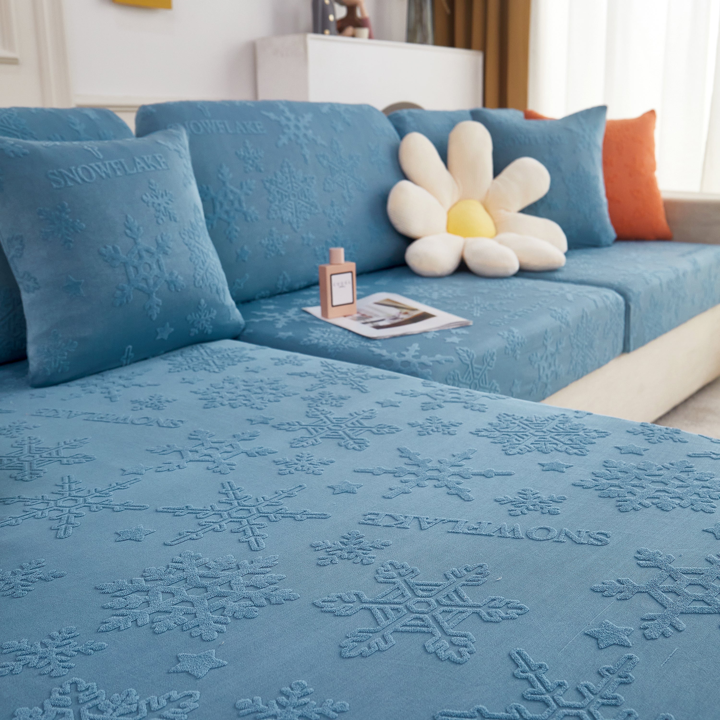 Cooling Silk Fabric Stretchable Cushion Cover, Non-Slip Furniture Protector for Kids, Chaise Lounge Cushion Covers - Image 33