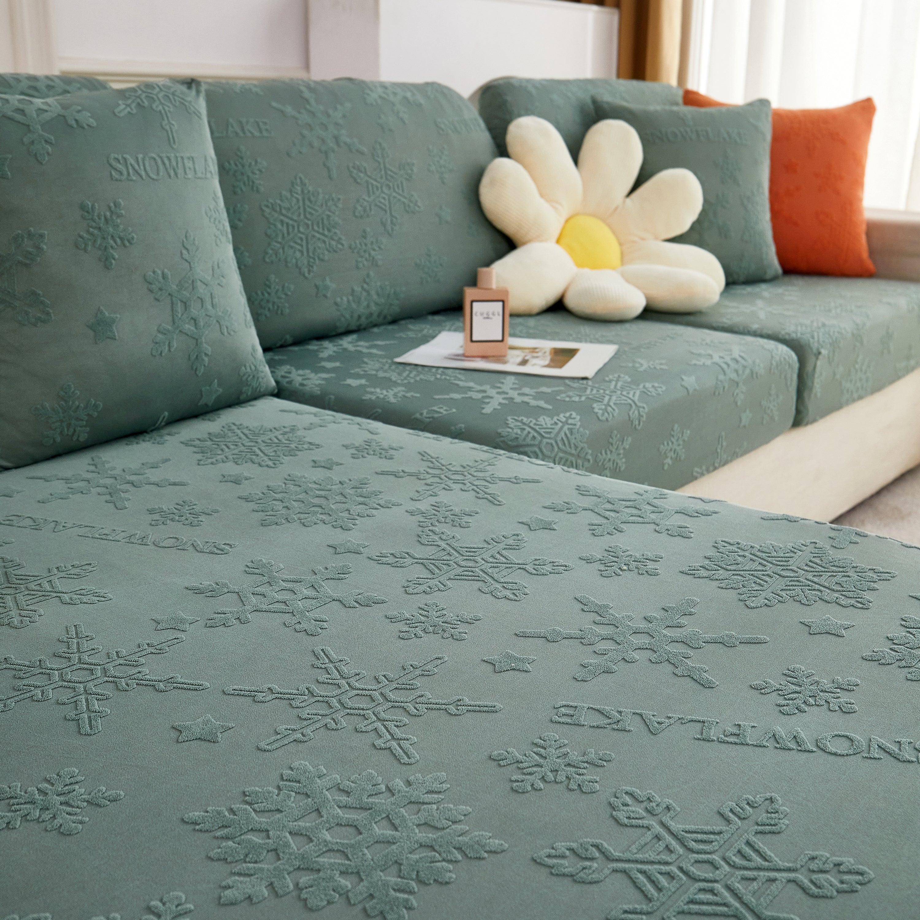 Cooling Silk Fabric Stretchable Cushion Cover, Non-Slip Furniture Protector for Kids, Chaise Lounge Cushion Covers - Image 36