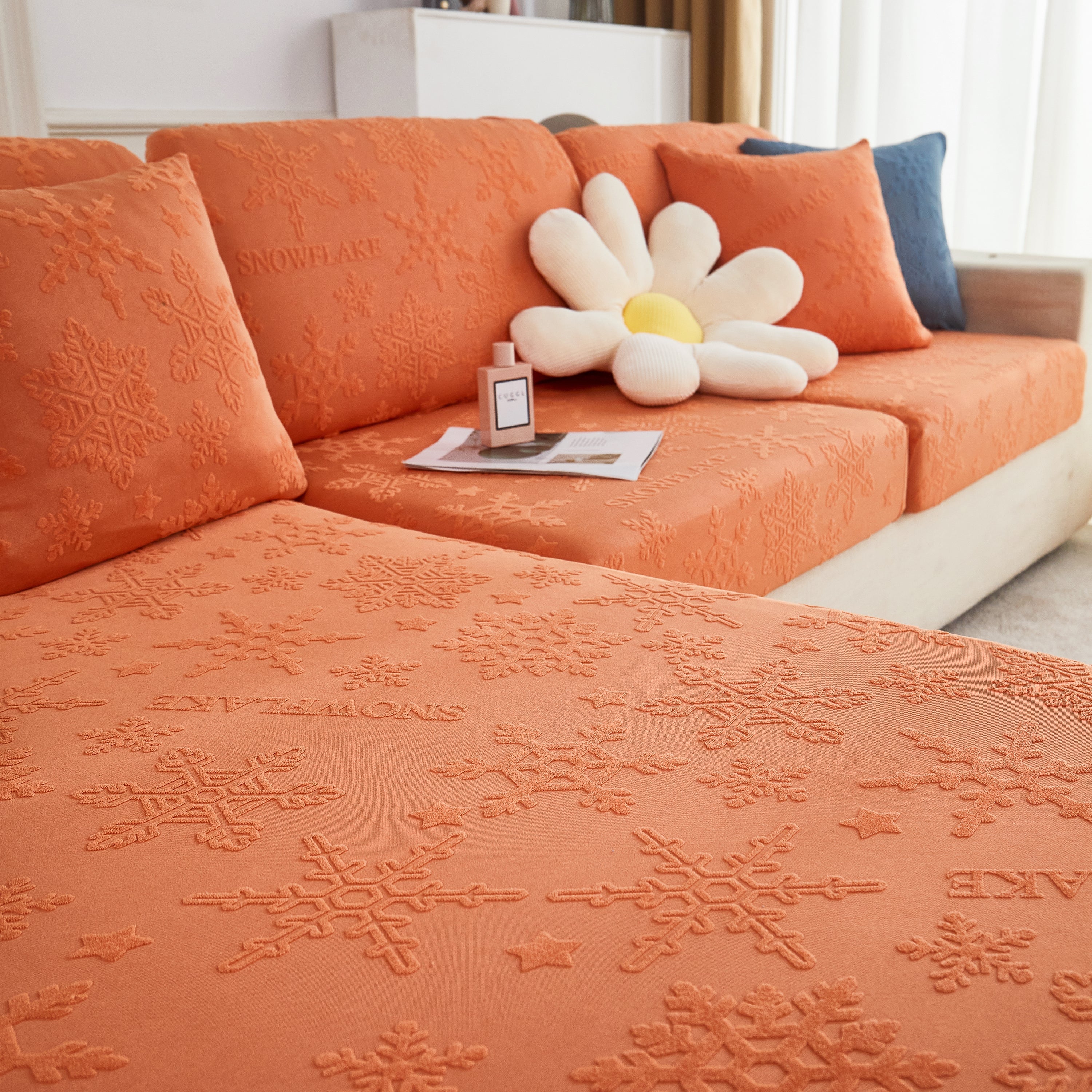 Cooling Silk Fabric Stretchable Cushion Cover, Non-Slip Furniture Protector for Kids, Chaise Lounge Cushion Covers - Image 6