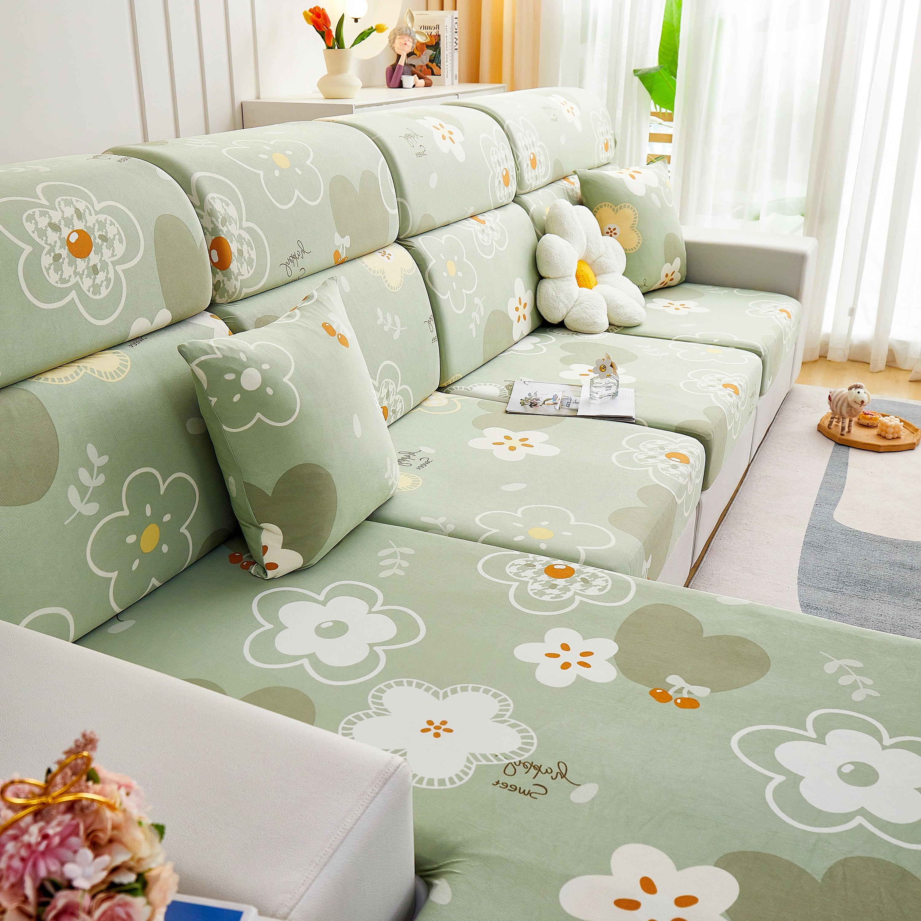 Cooling Stretch and Cover Slipcovers, Printed Furniture Covers, Replacement Covers for Cushions - Image 28