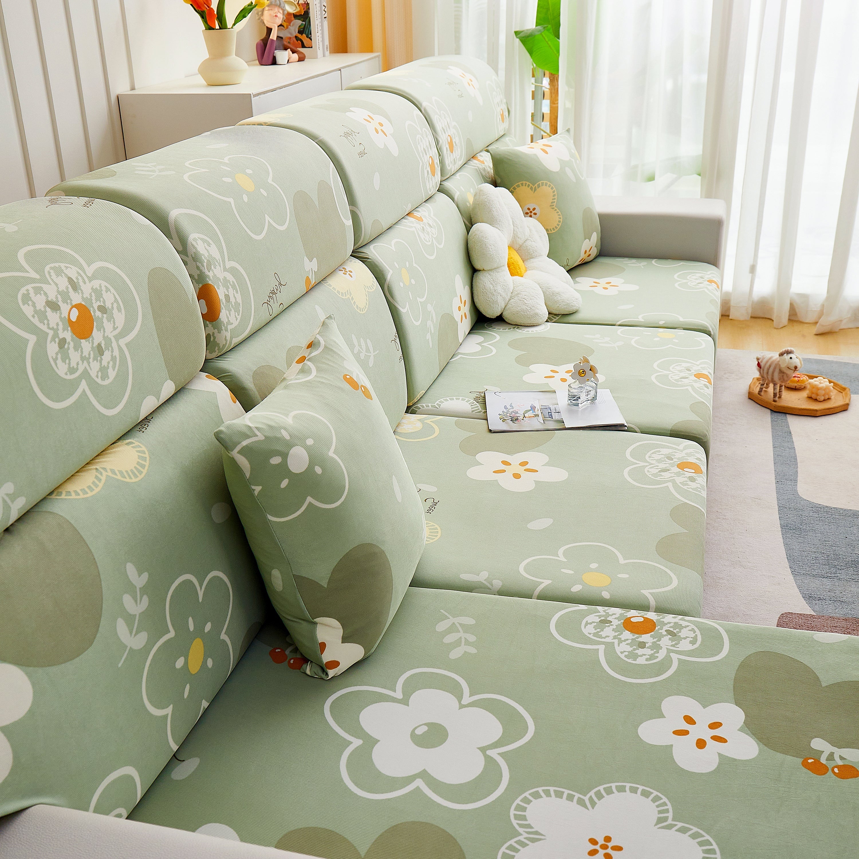 Cooling Stretch and Cover Slipcovers, Printed Furniture Covers, Replacement Covers for Cushions - Image 29