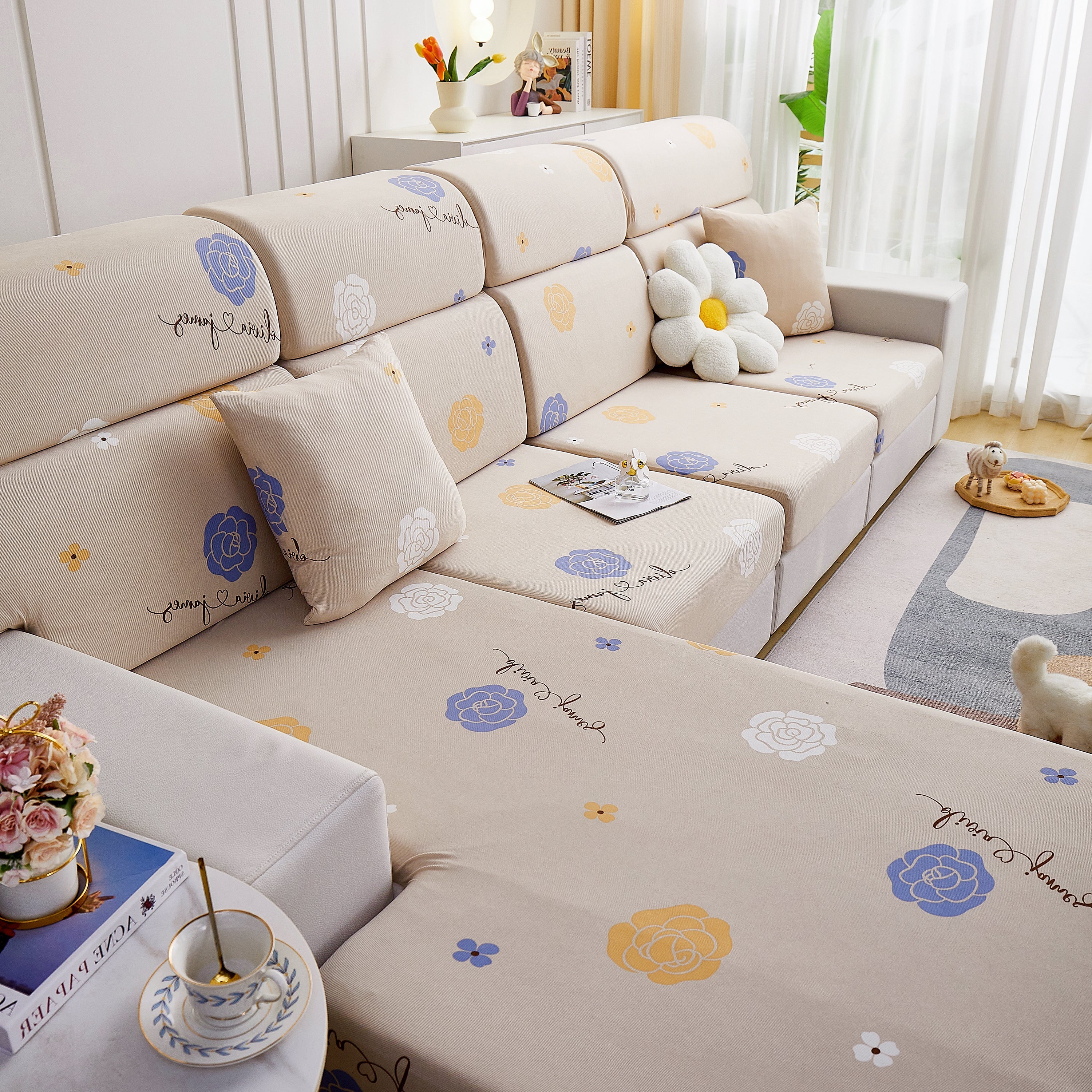Cooling Stretch and Cover Slipcovers, Printed Furniture Covers, Replacement Covers for Cushions - Image 42