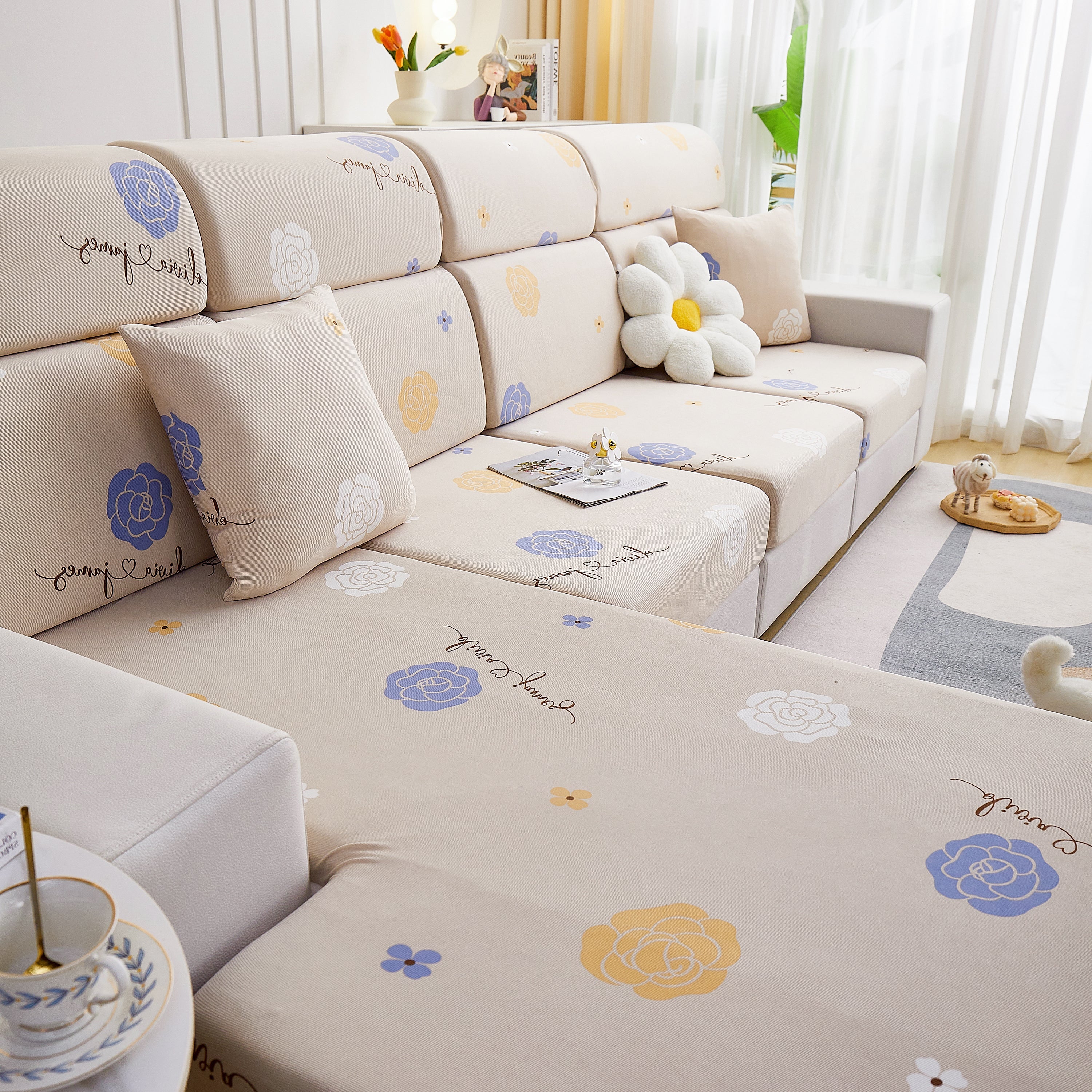 Cooling Stretch and Cover Slipcovers, Printed Furniture Covers, Replacement Covers for Cushions - Image 45