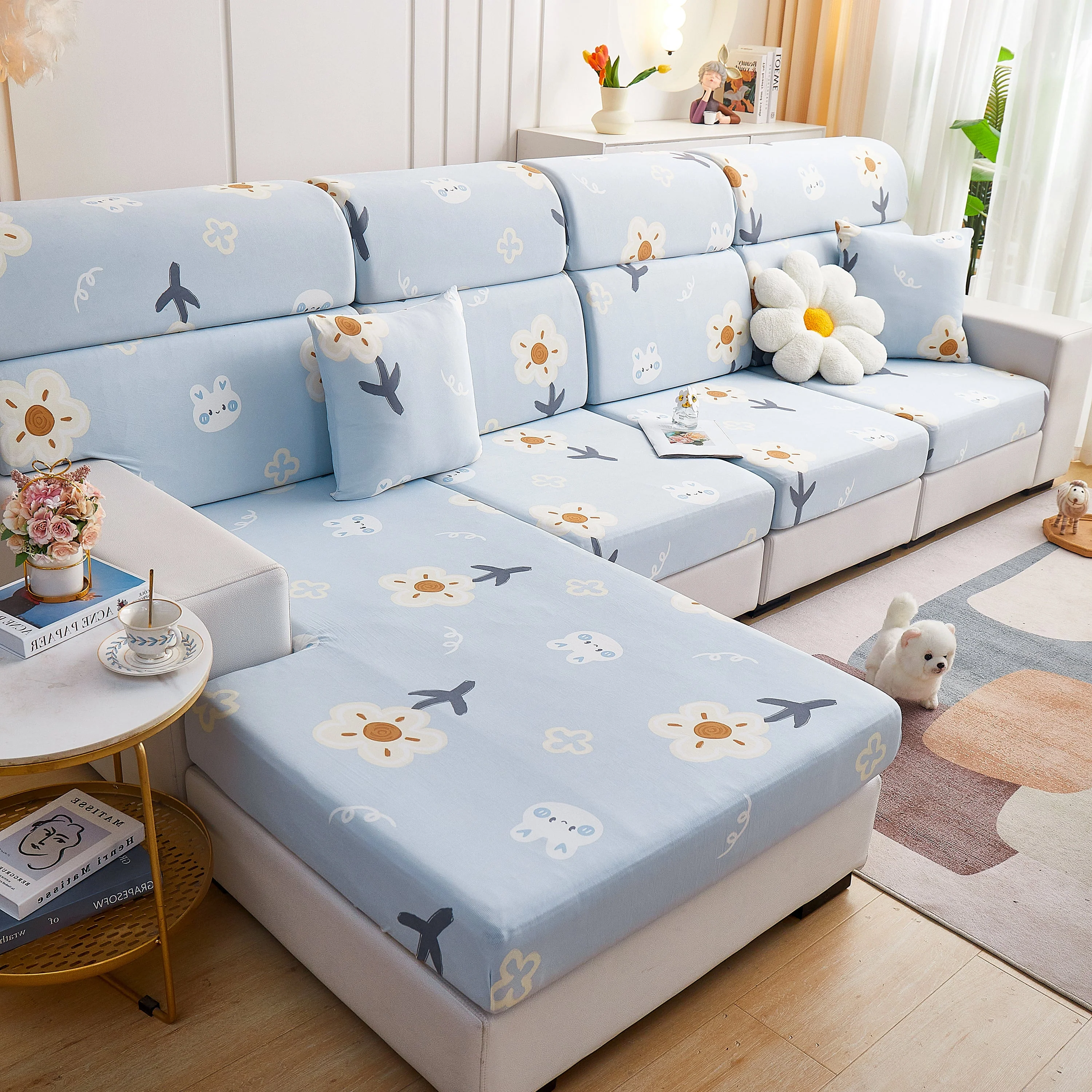Cooling Stretch and Cover Slipcovers, Printed Furniture Covers, Replacement Covers for Cushions - Image 56