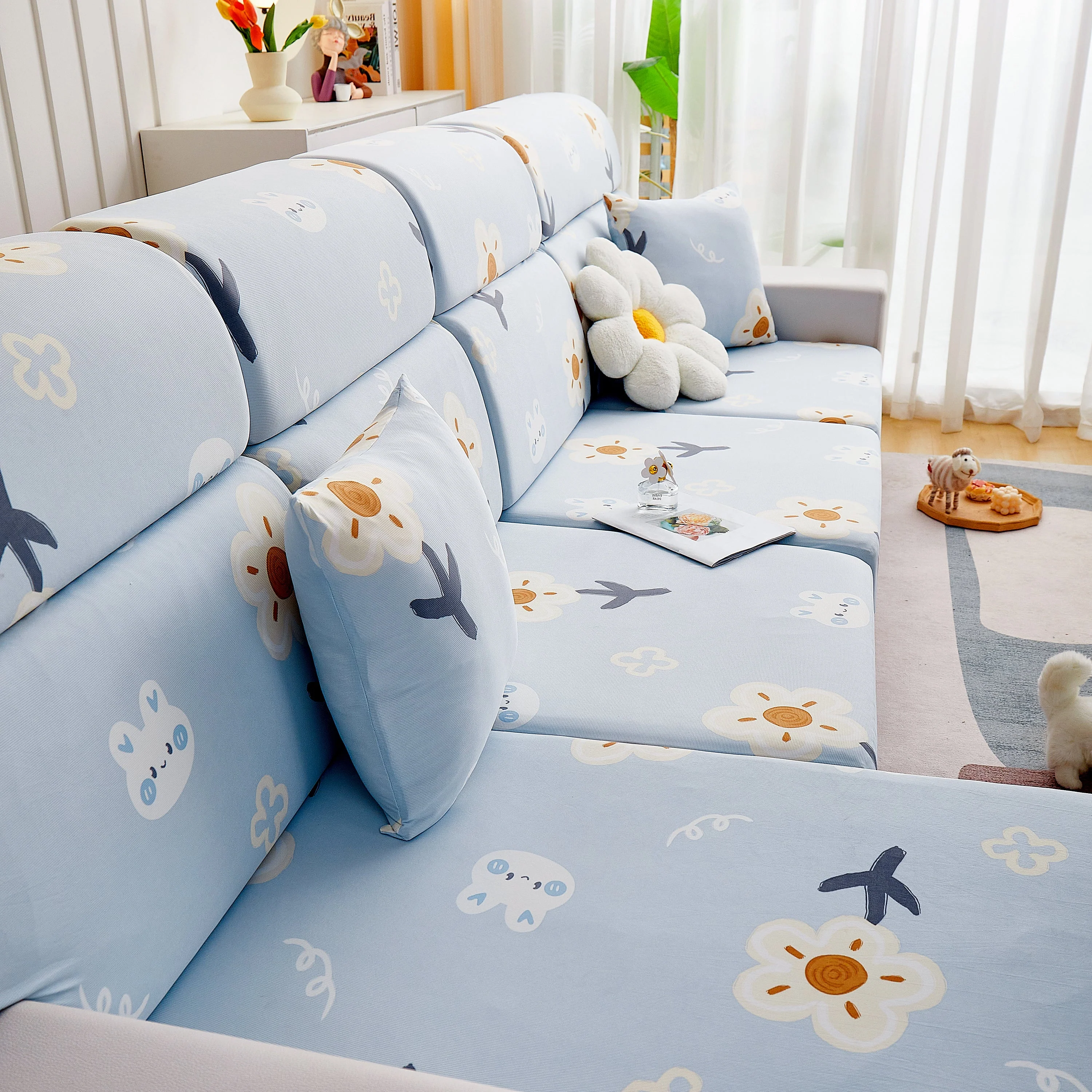 Cooling Stretch and Cover Slipcovers, Printed Furniture Covers, Replacement Covers for Cushions - Image 59