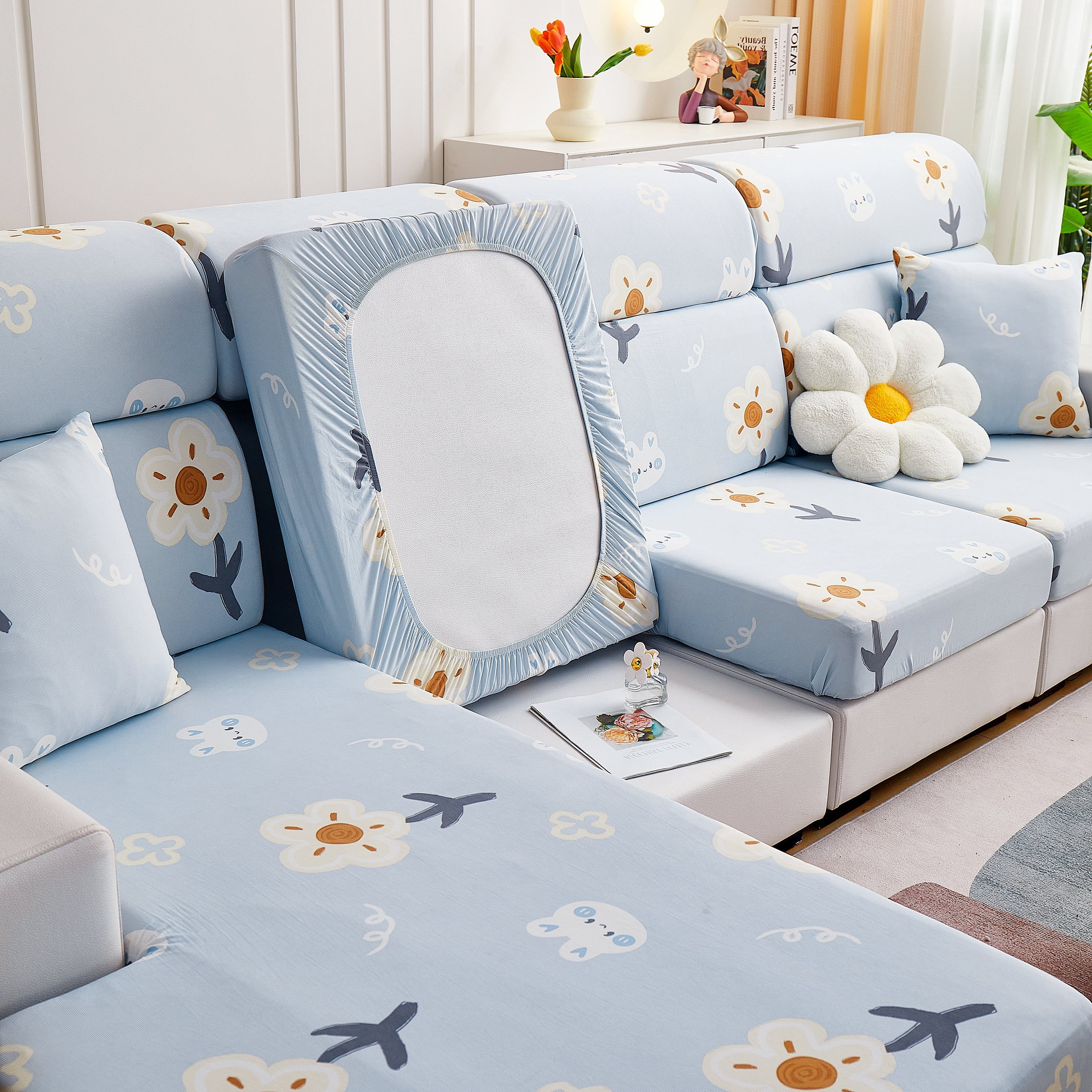 Cooling Stretch and Cover Slipcovers, Printed Furniture Covers, Replacement Covers for Cushions - Image 63