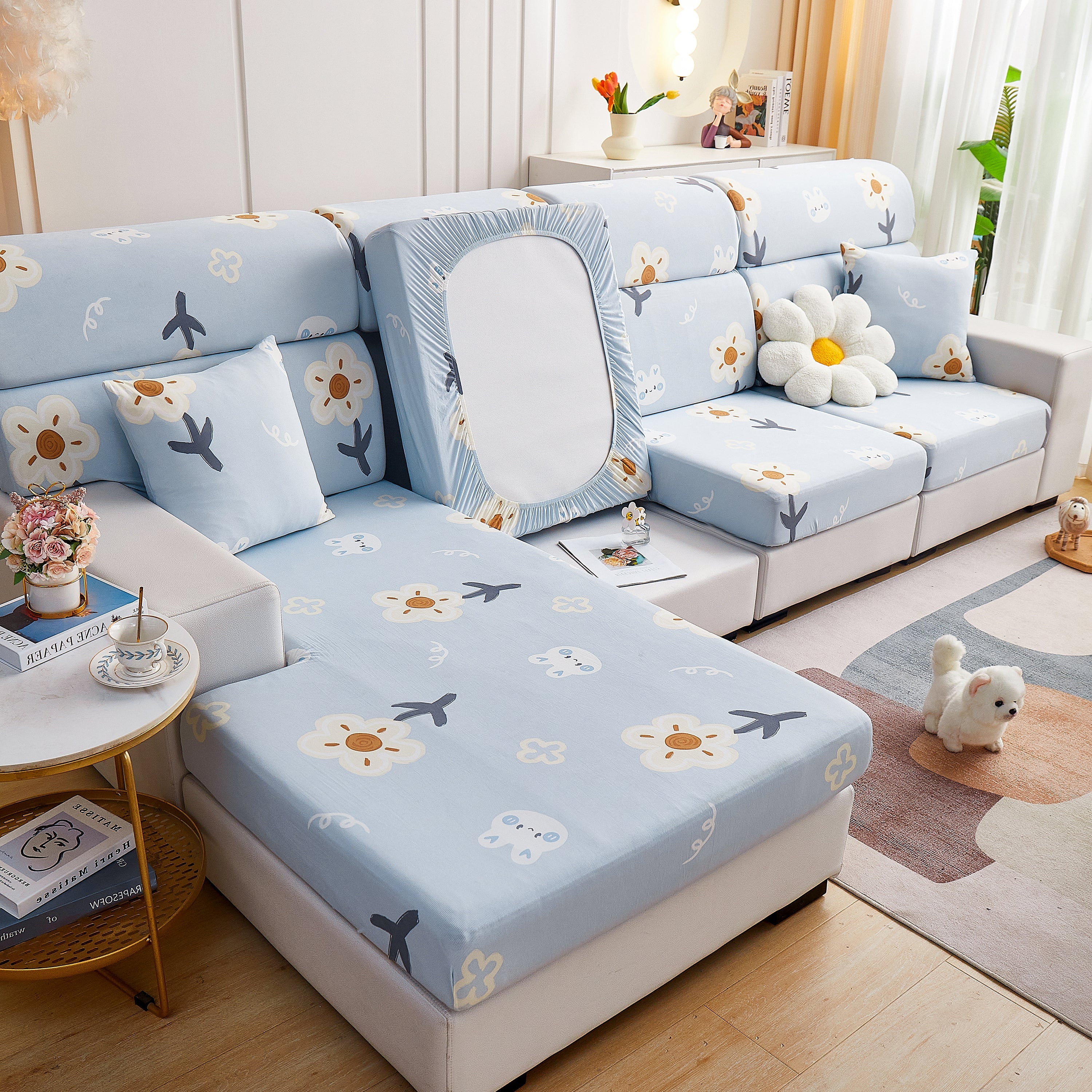Cooling Stretch and Cover Slipcovers, Printed Furniture Covers, Replacement Covers for Cushions - Image 64