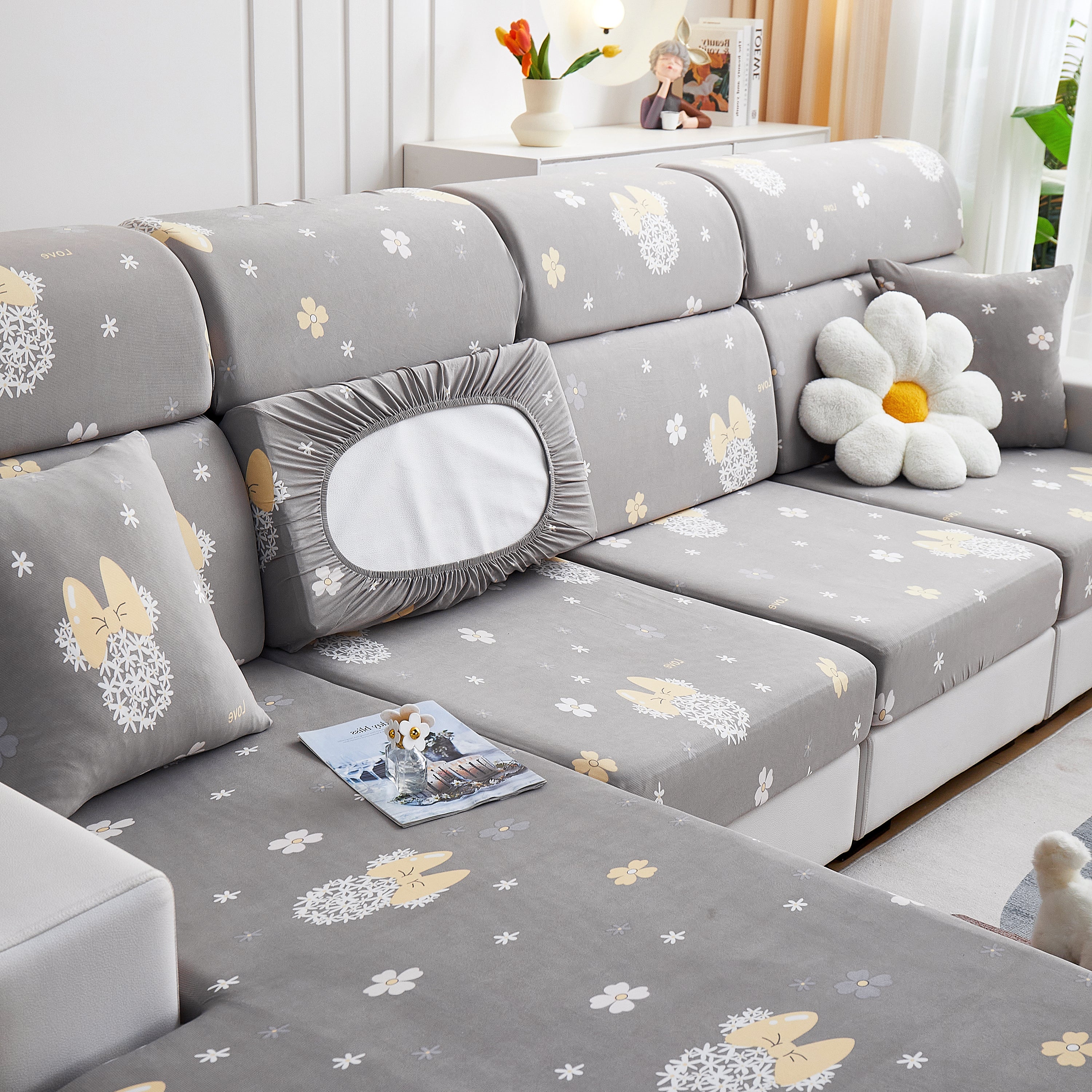 Cooling Stretch and Cover Slipcovers, Printed Furniture Covers, Replacement Covers for Cushions - Image 7