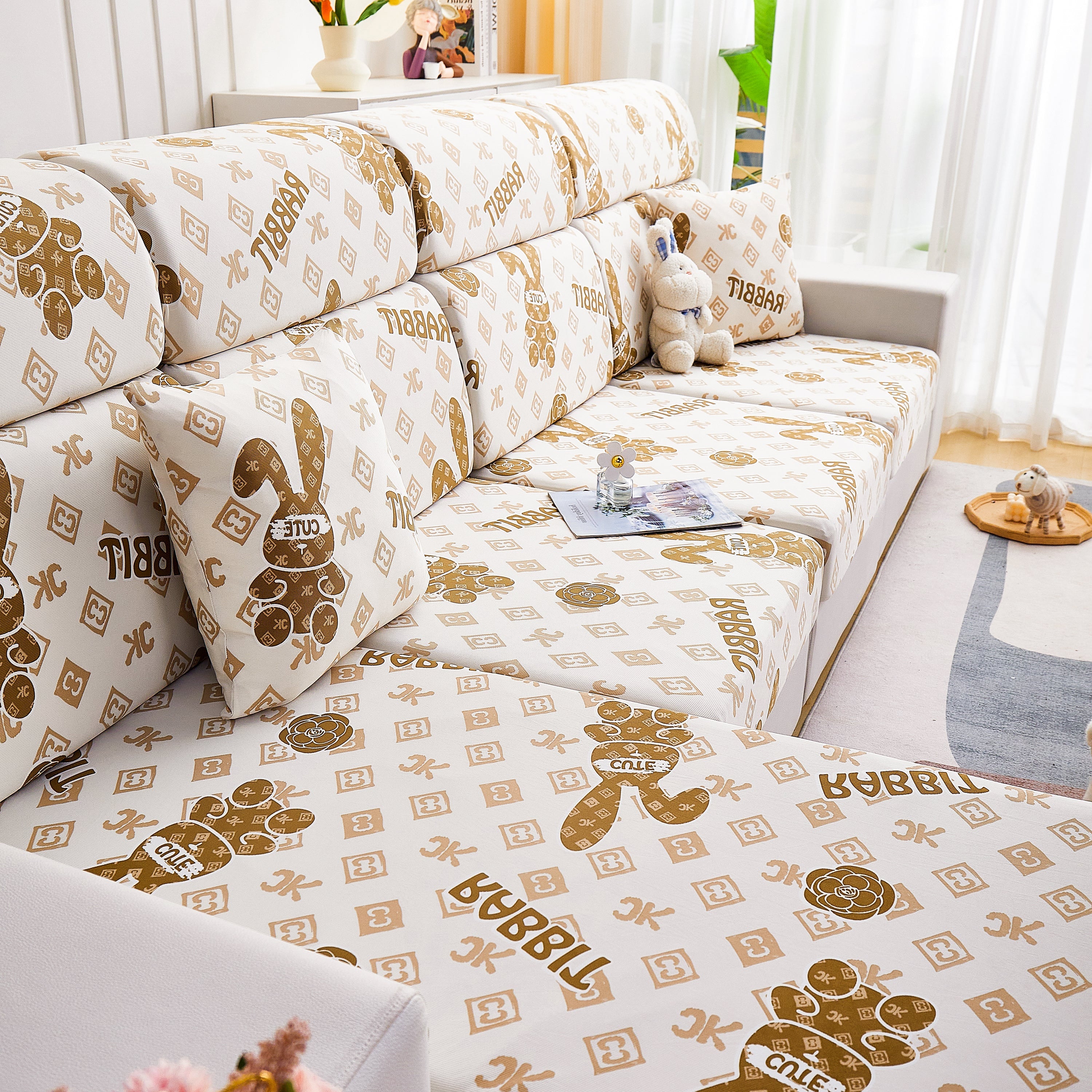 Cooling Stretch and Cover Slipcovers, Printed Furniture Covers, Replacement Covers for Cushions - Image 74