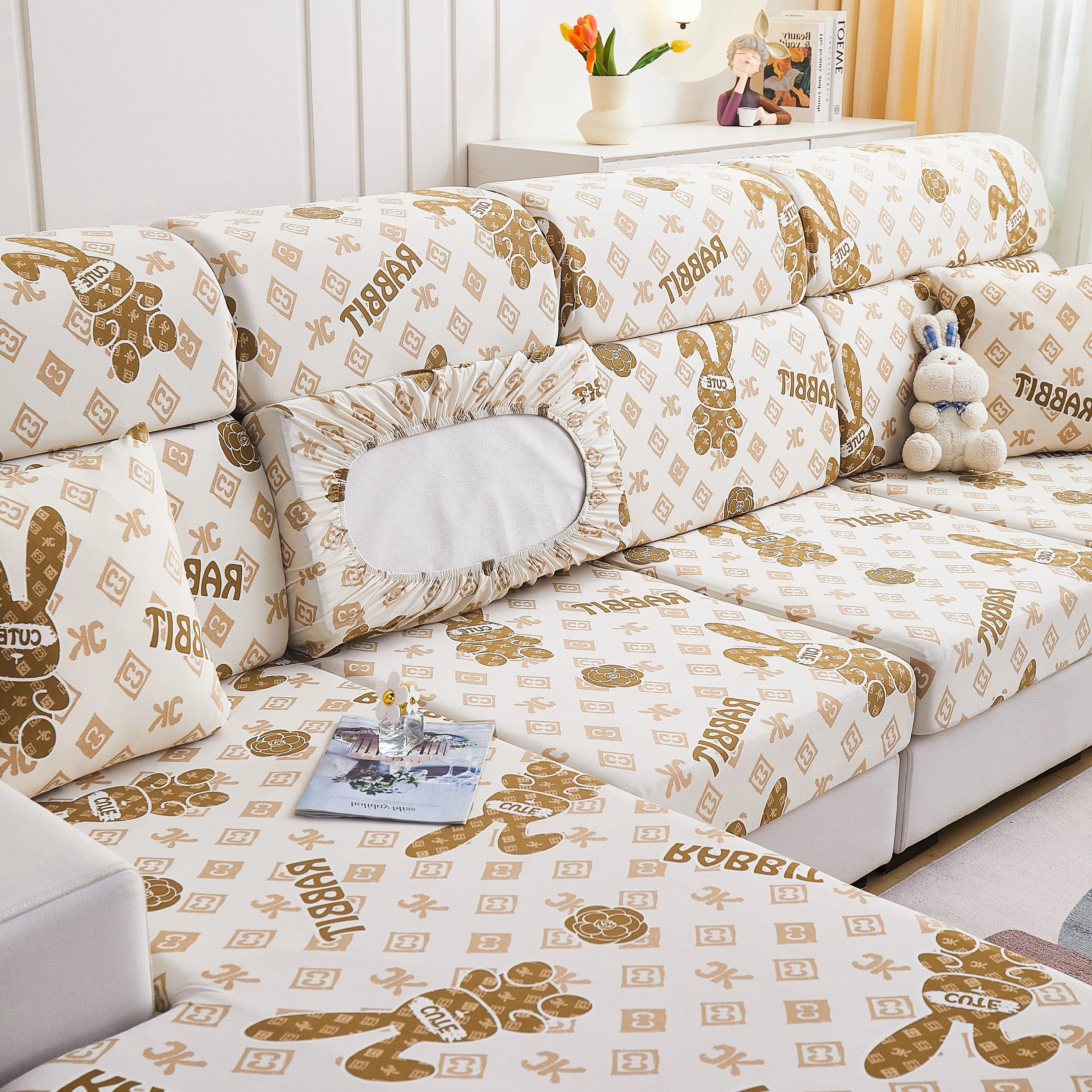 Cooling Stretch and Cover Slipcovers, Printed Furniture Covers, Replacement Covers for Cushions - Image 78