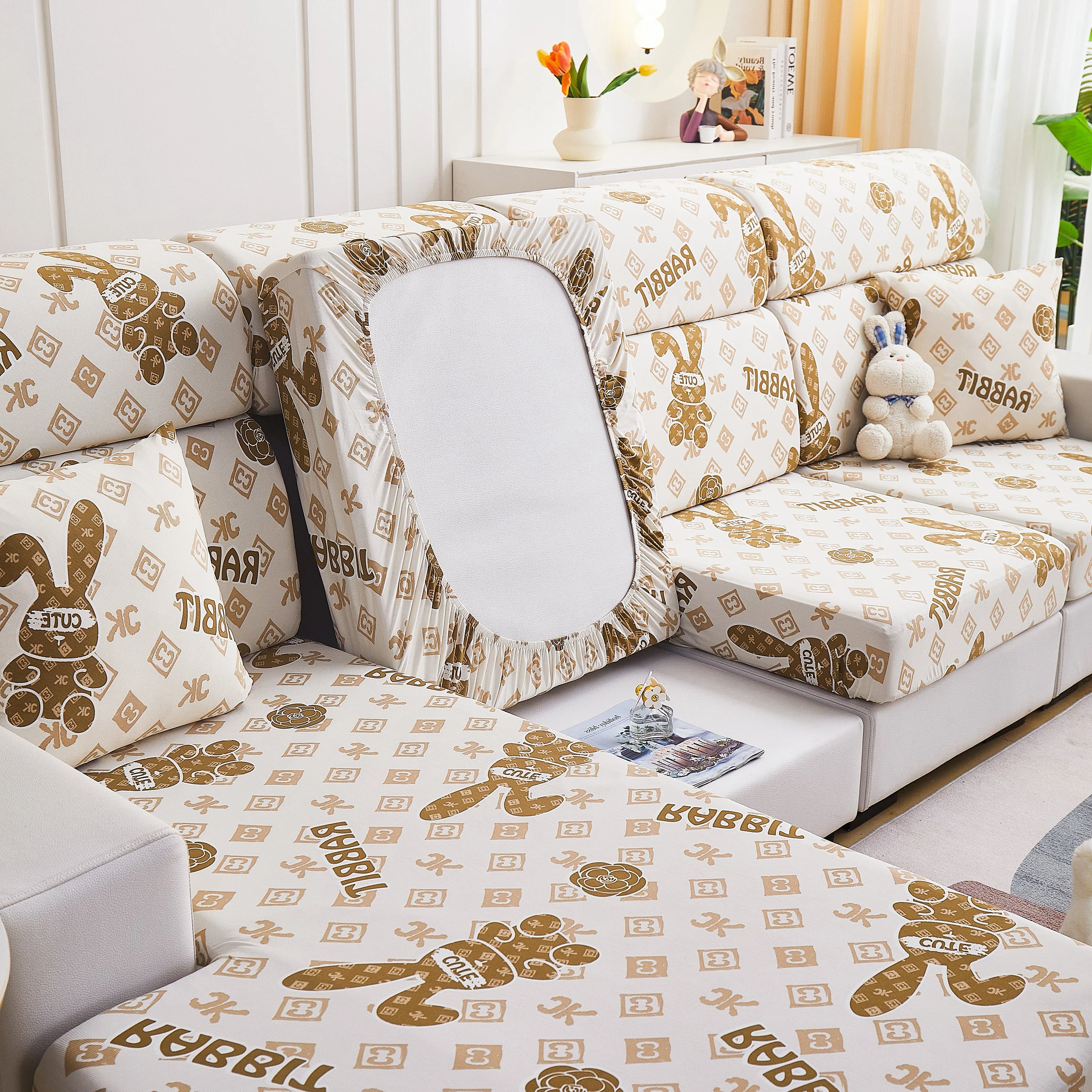 Cooling Stretch and Cover Slipcovers, Printed Furniture Covers, Replacement Covers for Cushions - Image 79