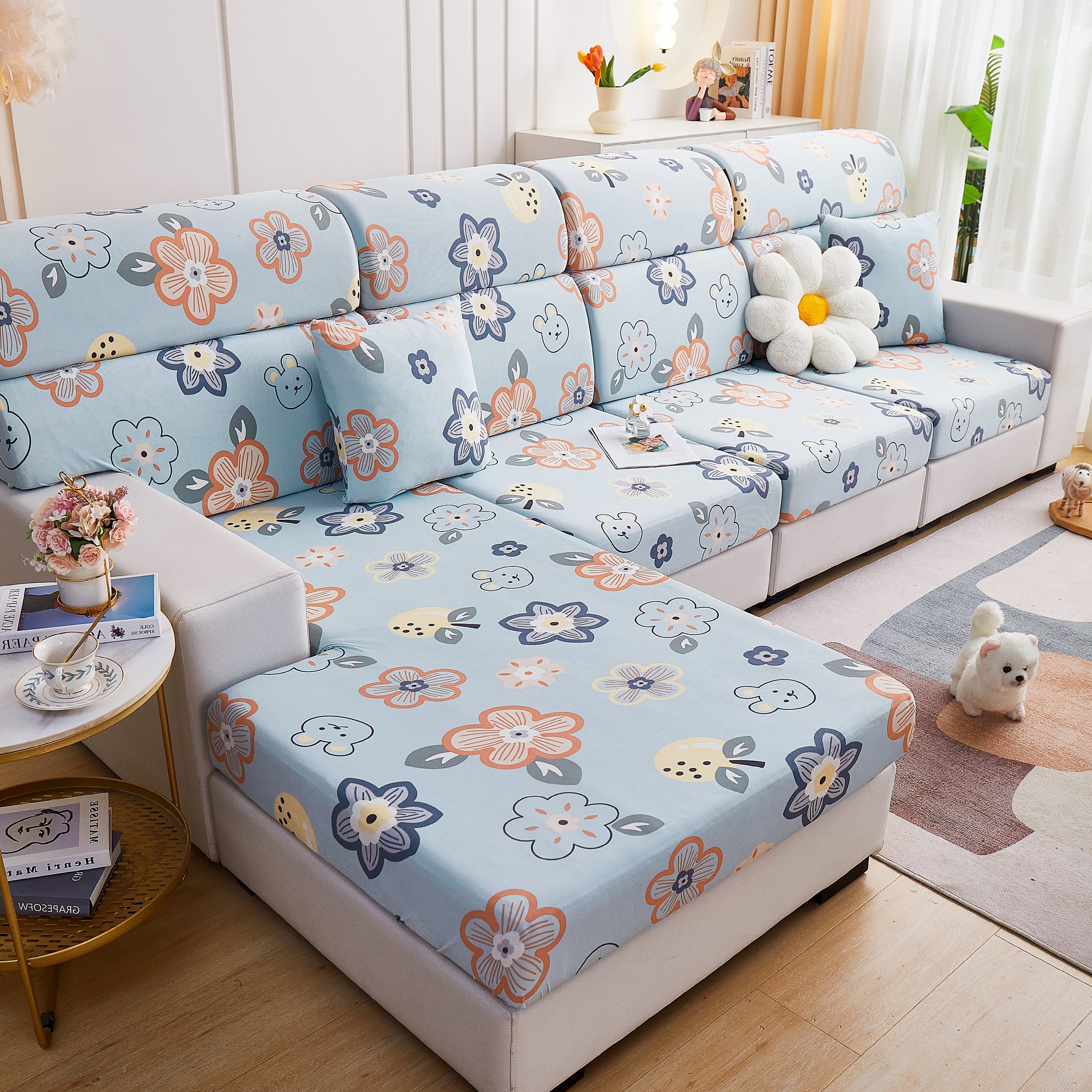 Cooling Stretch and Cover Slipcovers, Printed Furniture Covers, Replacement Covers for Cushions - Image 88