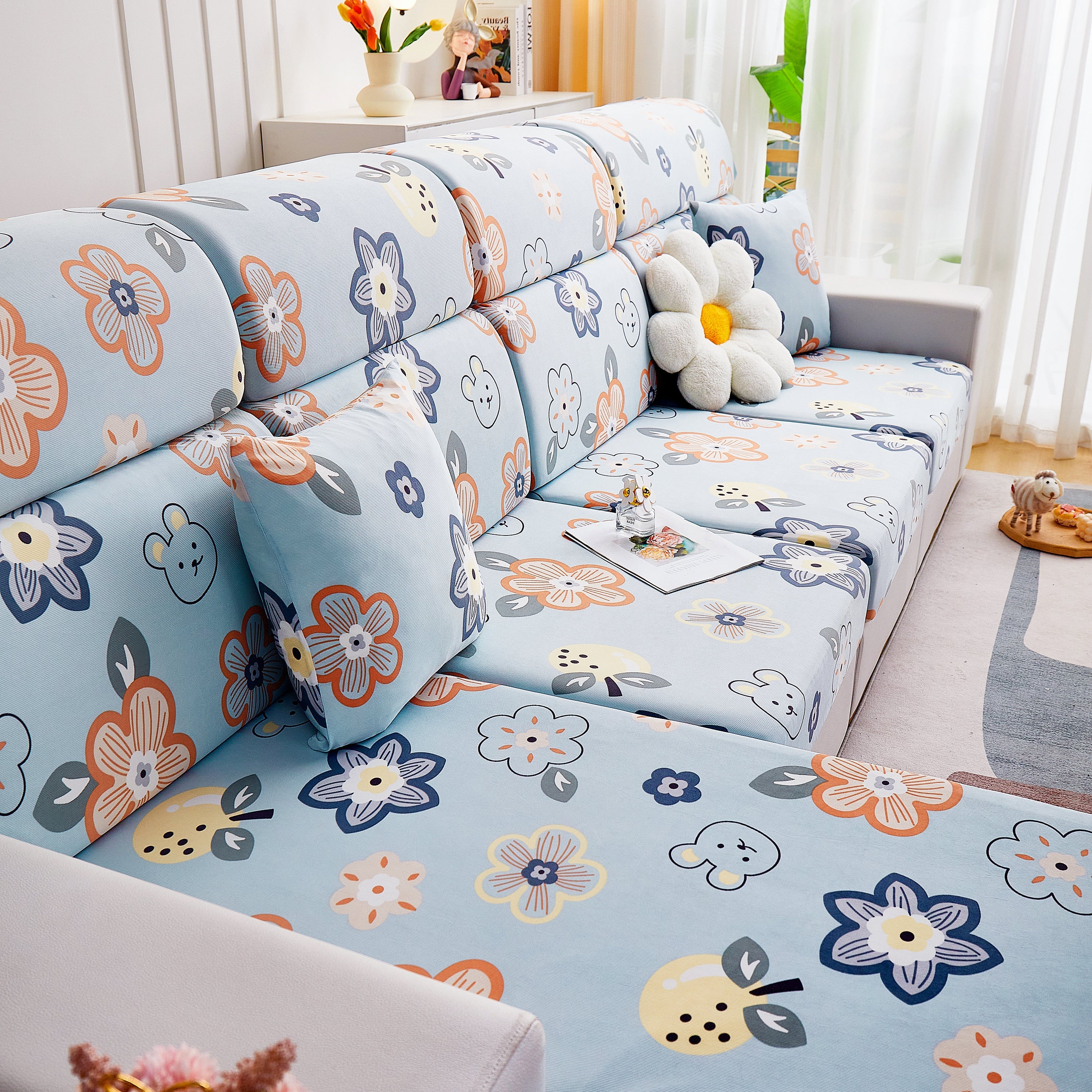Cooling Stretch and Cover Slipcovers, Printed Furniture Covers, Replacement Covers for Cushions - Image 90