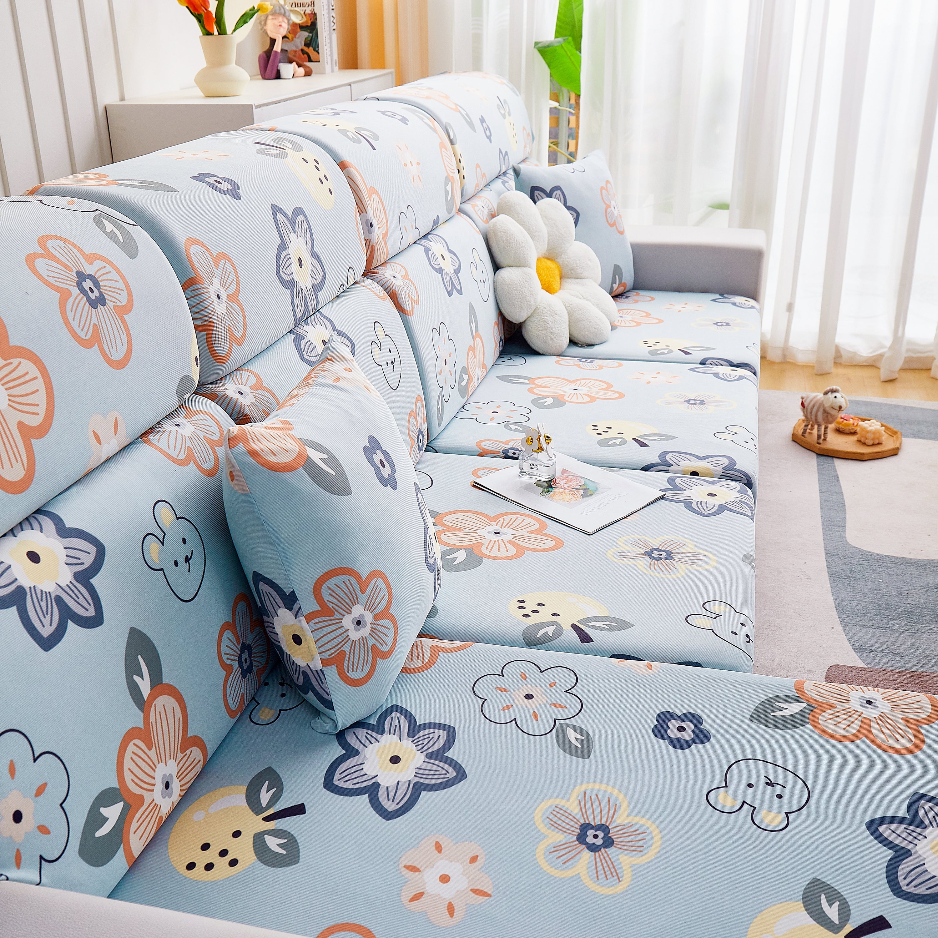 Cooling Stretch and Cover Slipcovers, Printed Furniture Covers, Replacement Covers for Cushions - Image 91