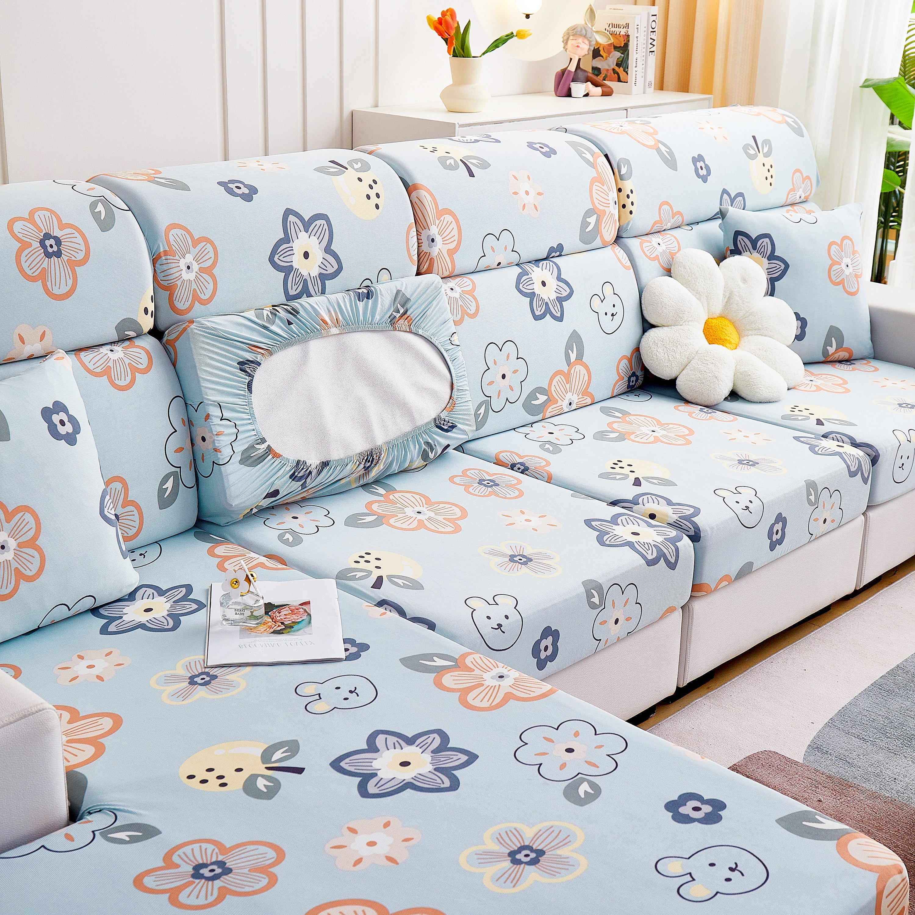 Cooling Stretch and Cover Slipcovers, Printed Furniture Covers, Replacement Covers for Cushions - Image 94