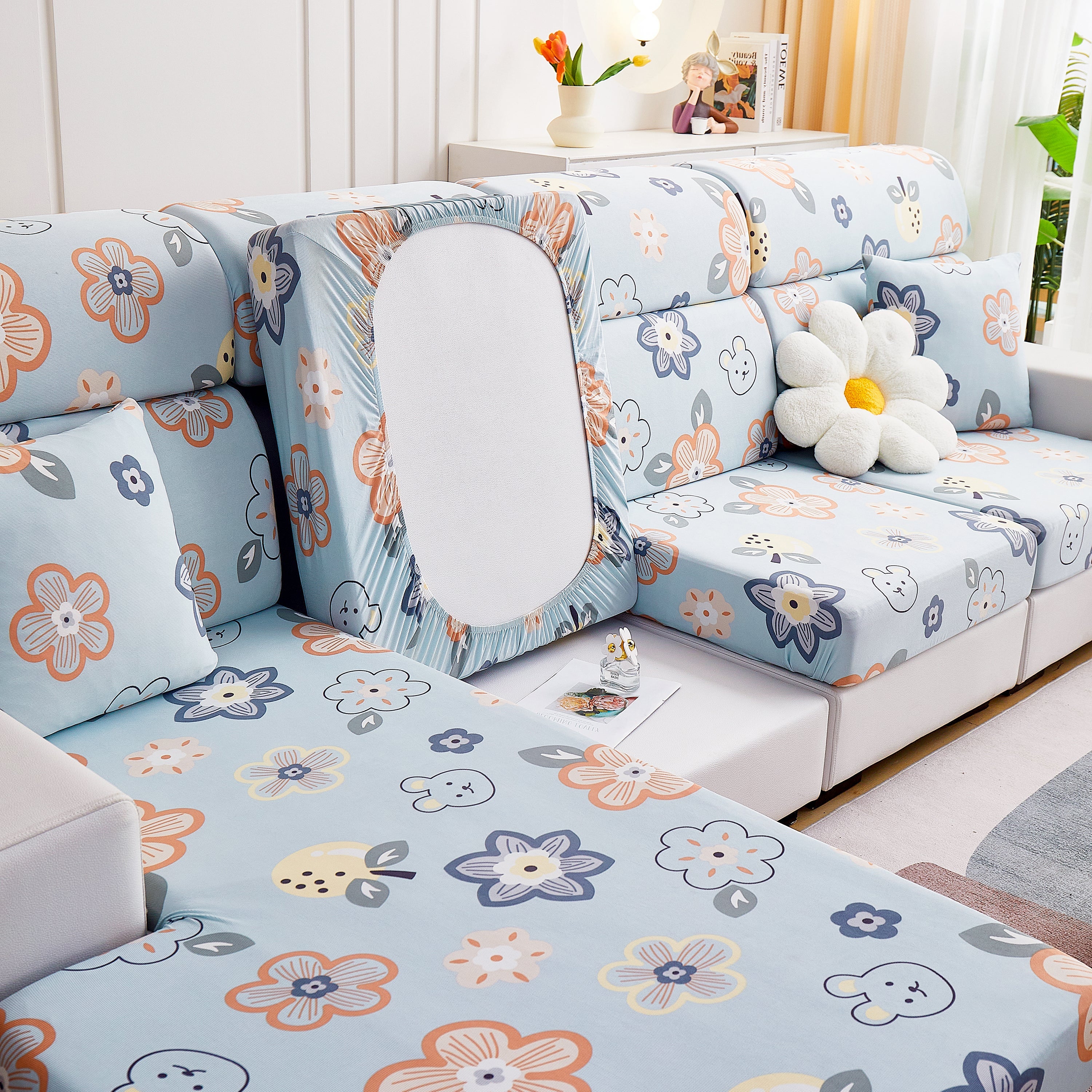 Cooling Stretch and Cover Slipcovers, Printed Furniture Covers, Replacement Covers for Cushions - Image 95