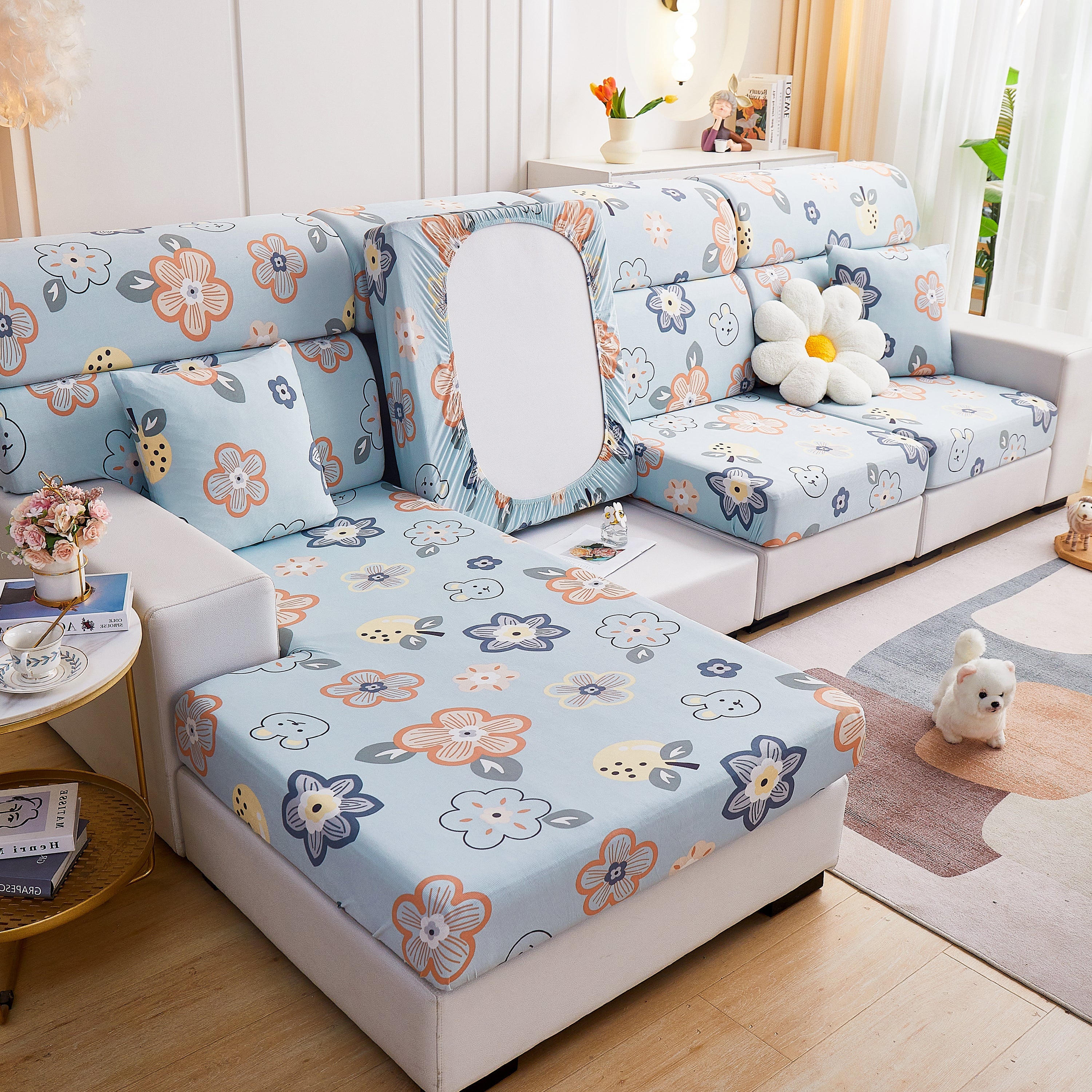 Cooling Stretch and Cover Slipcovers, Printed Furniture Covers, Replacement Covers for Cushions - Image 96