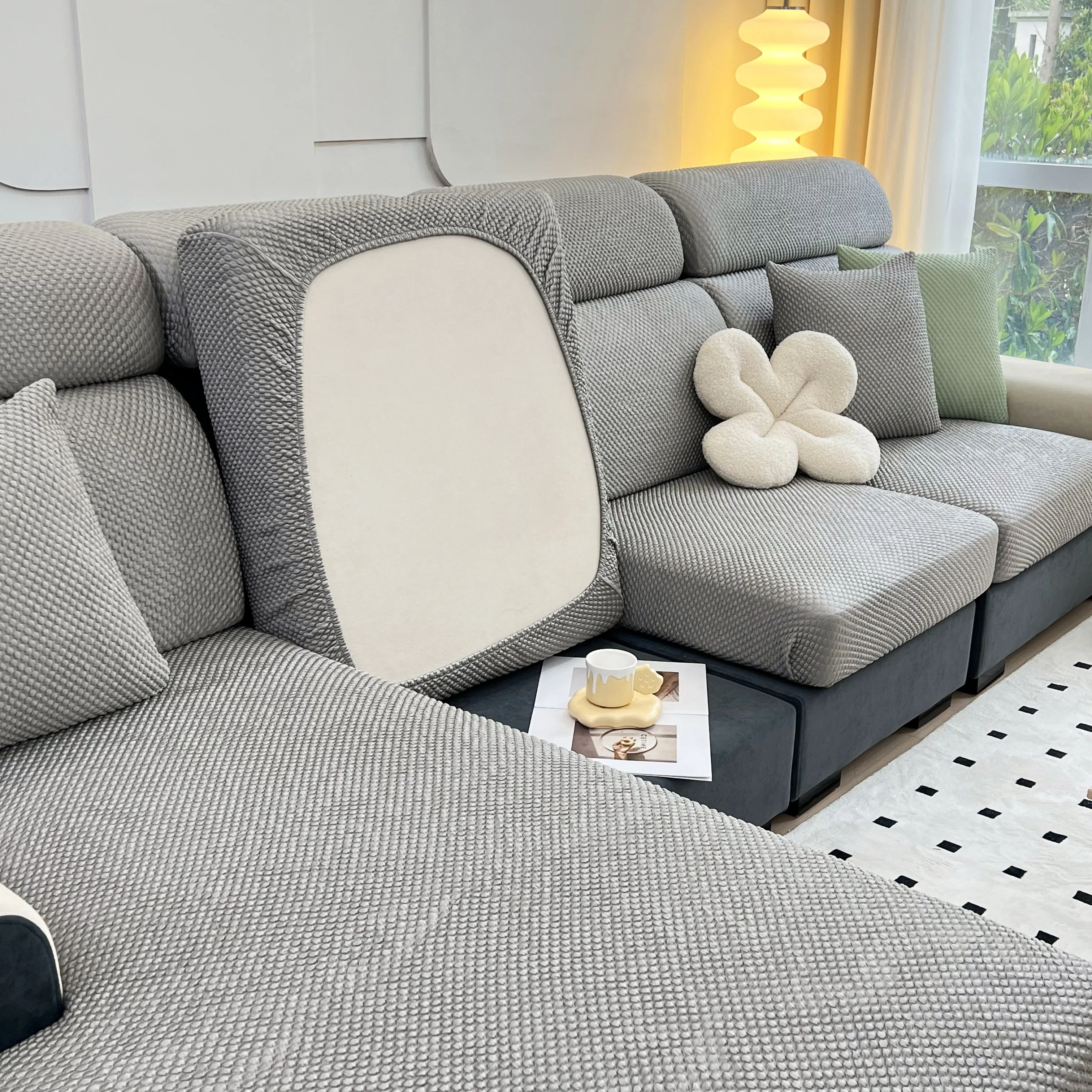 Cooling Stretch Sofa Seat Cushion Covers, Slip Covers for Cushions, Universal Couch Cushion Protector - Image 25