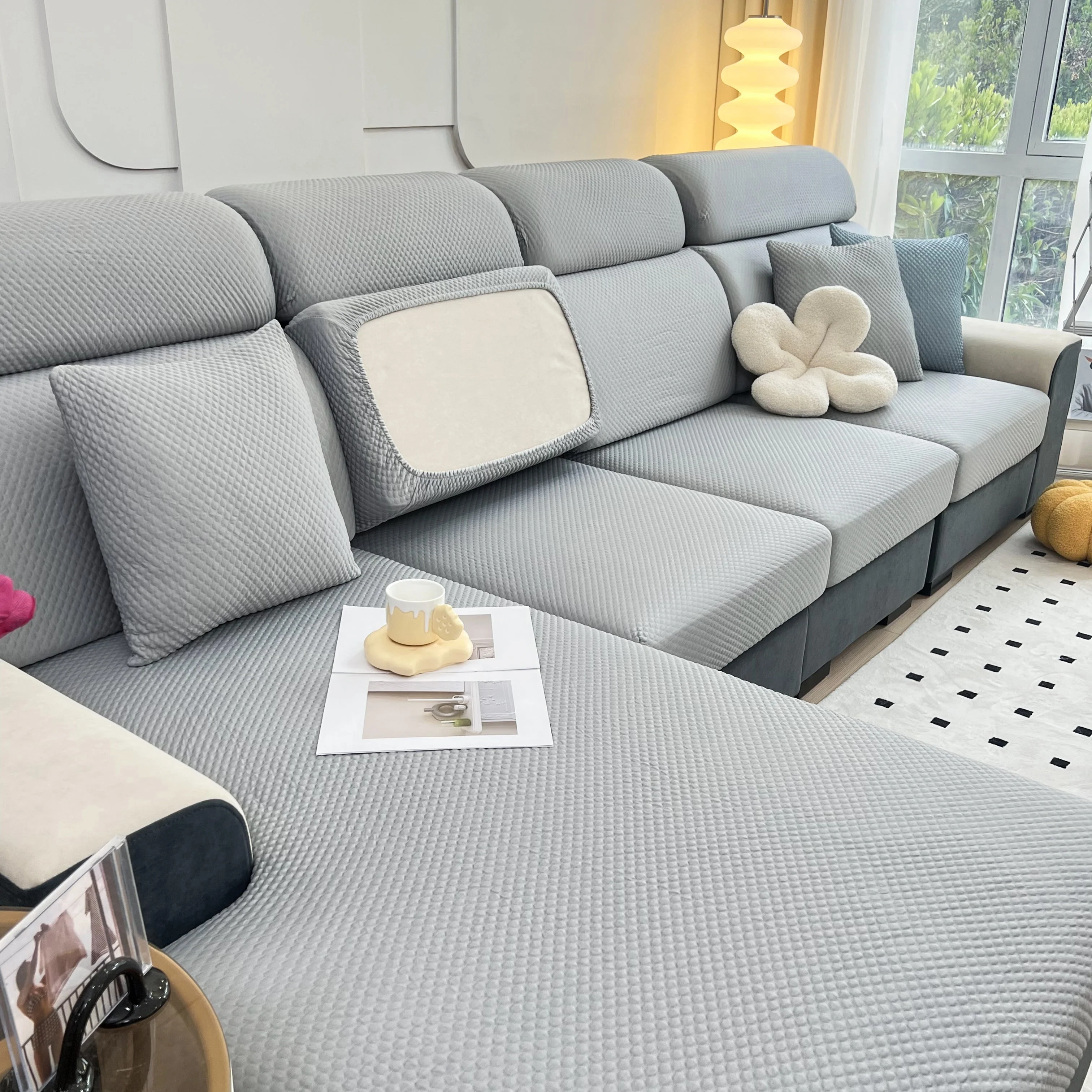 Cooling Stretch Sofa Seat Cushion Covers, Slip Covers for Cushions, Universal Couch Cushion Protector - Image 49