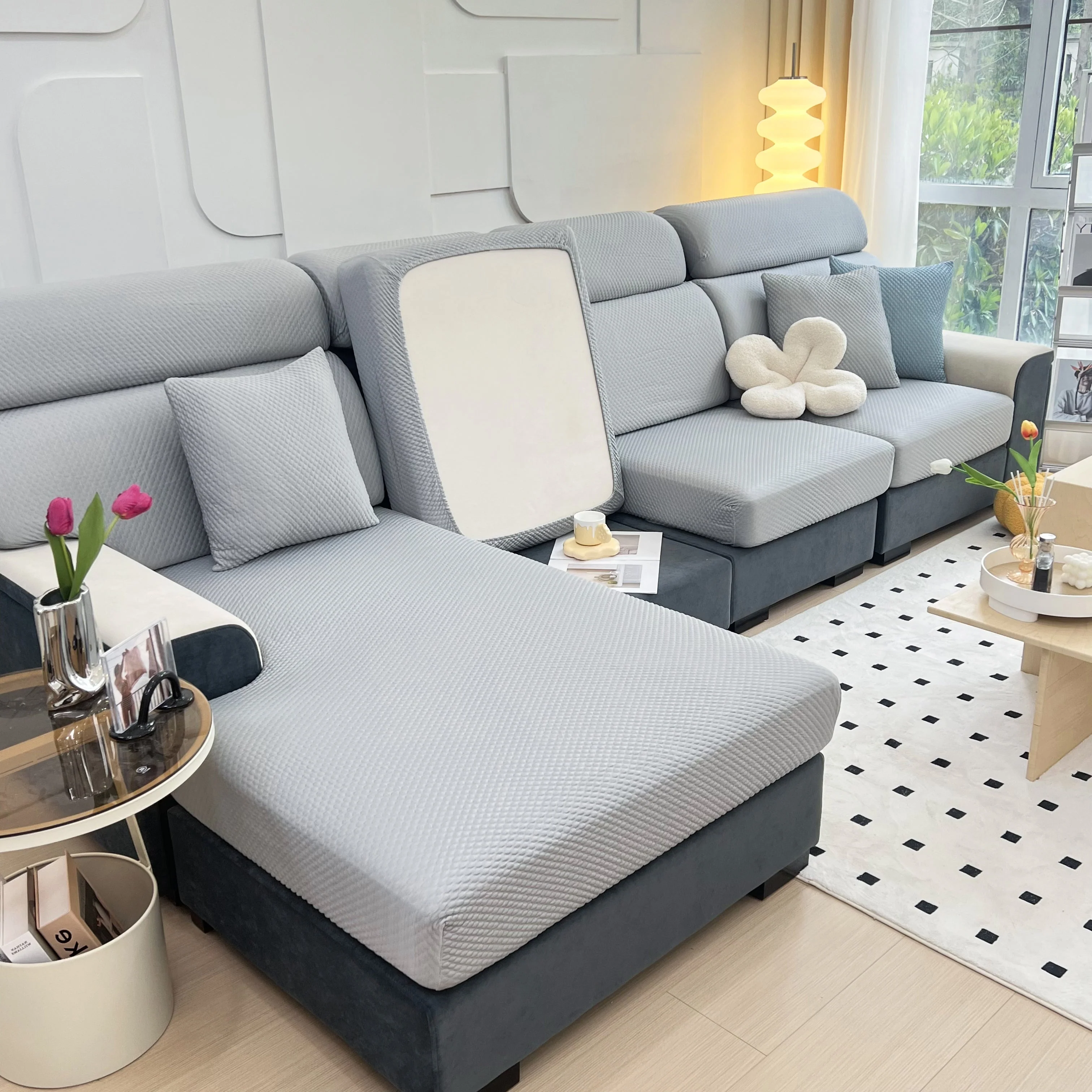 Cooling Stretch Sofa Seat Cushion Covers, Slip Covers for Cushions, Universal Couch Cushion Protector - Image 51